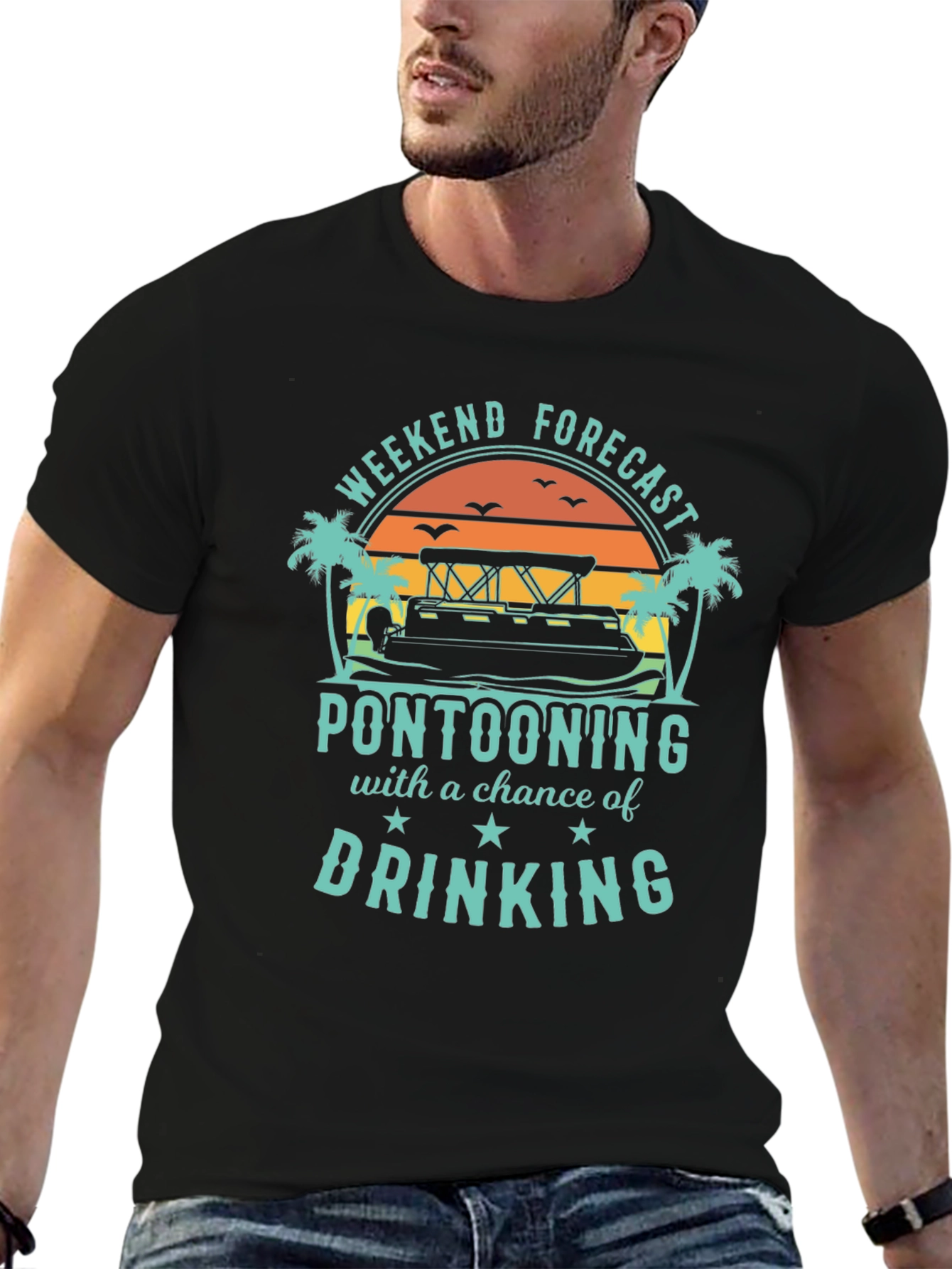 Pontooning & Drinking Weekend Forecast T-Shirt
