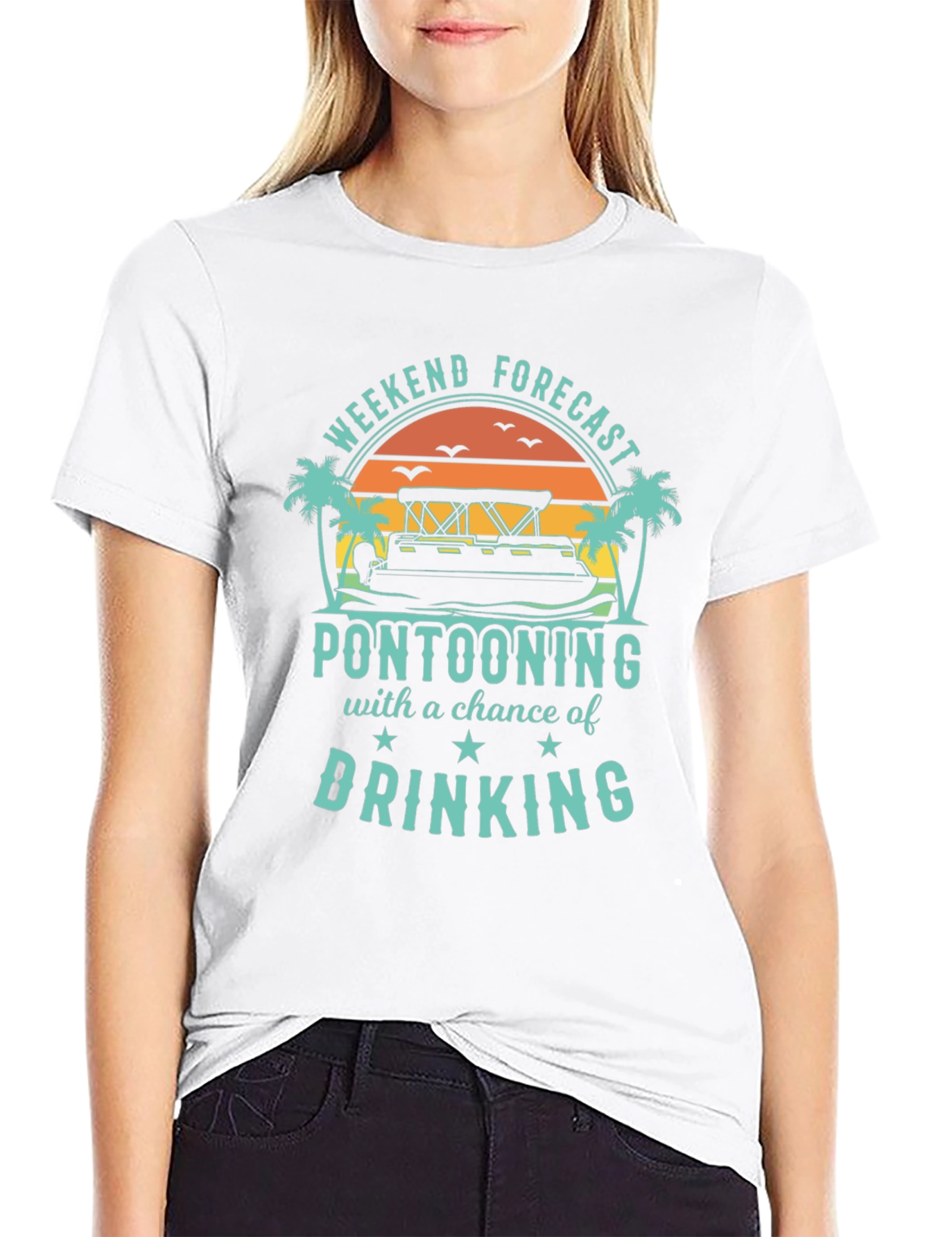 Pontooning & Drinking Weekend Forecast T-Shirt