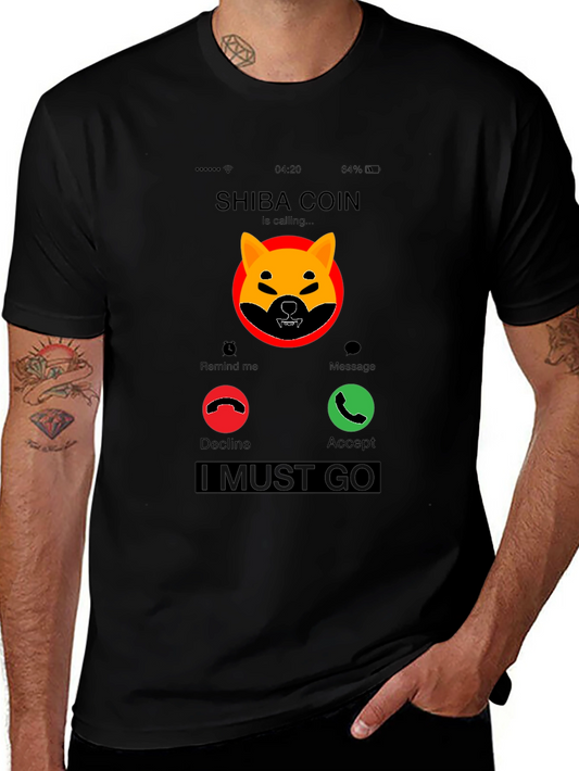 Shiba Coin Incoming Call Funny Crypto T-Shirt
