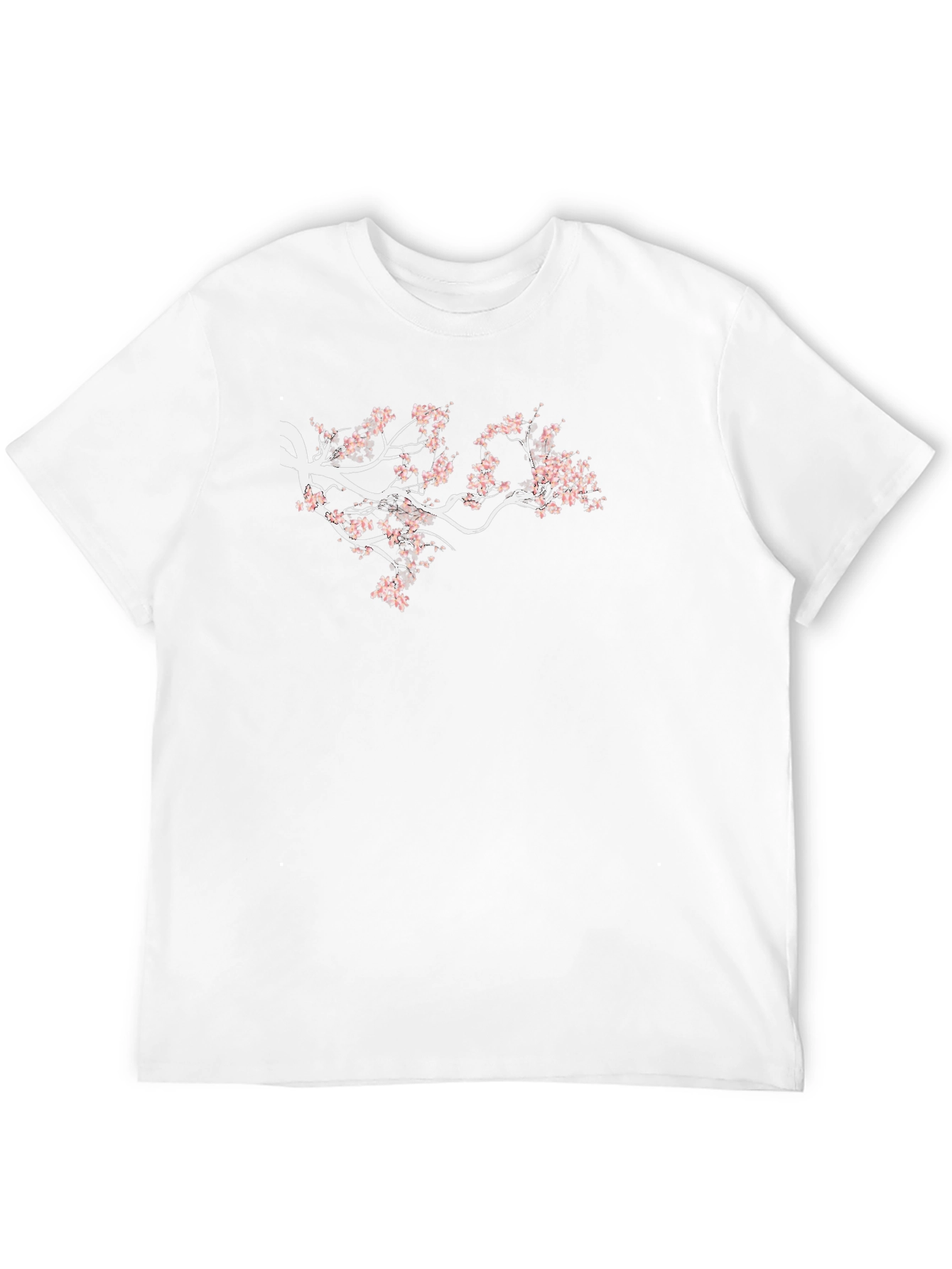 Sakura Branch Graphic Tee - Elegant Black Shirt
