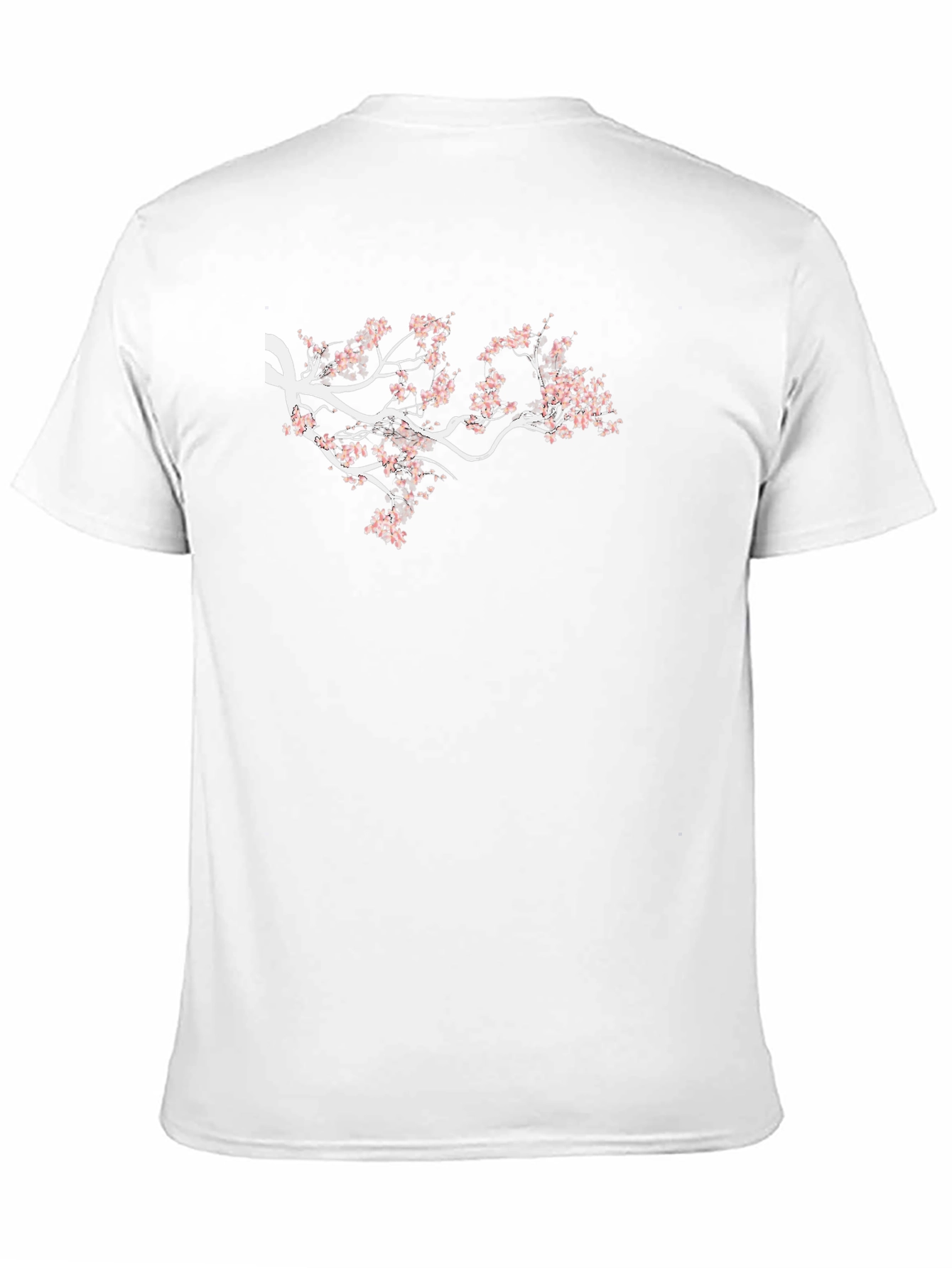 Sakura Branch Graphic Tee - Elegant Black Shirt