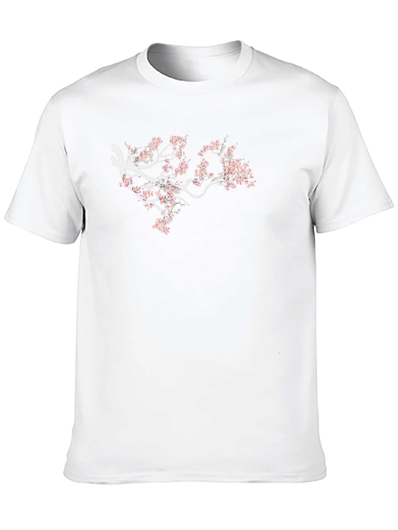 Sakura Branch Graphic Tee - Elegant Black Shirt