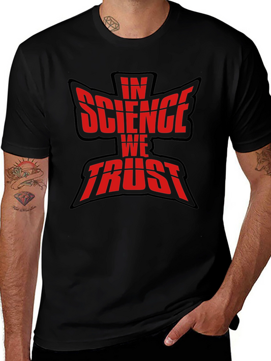 In Science We Trust Graphic Tee - Black Cotton T-Shirt