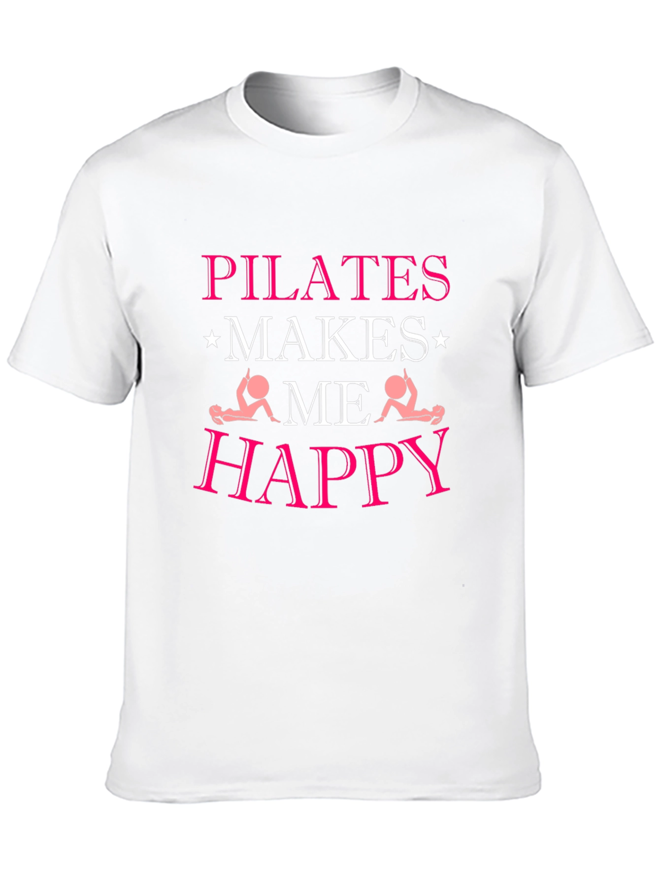 Pilates Makes Me Happy Black T-Shirt