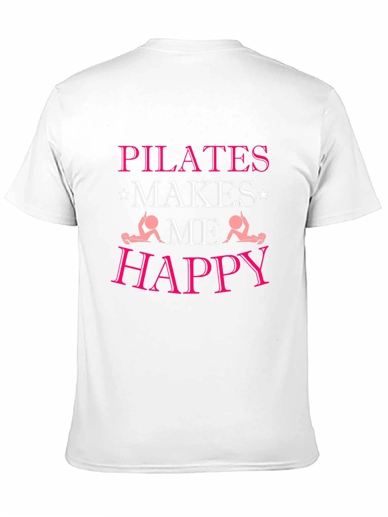Pilates Makes Me Happy Black T-Shirt