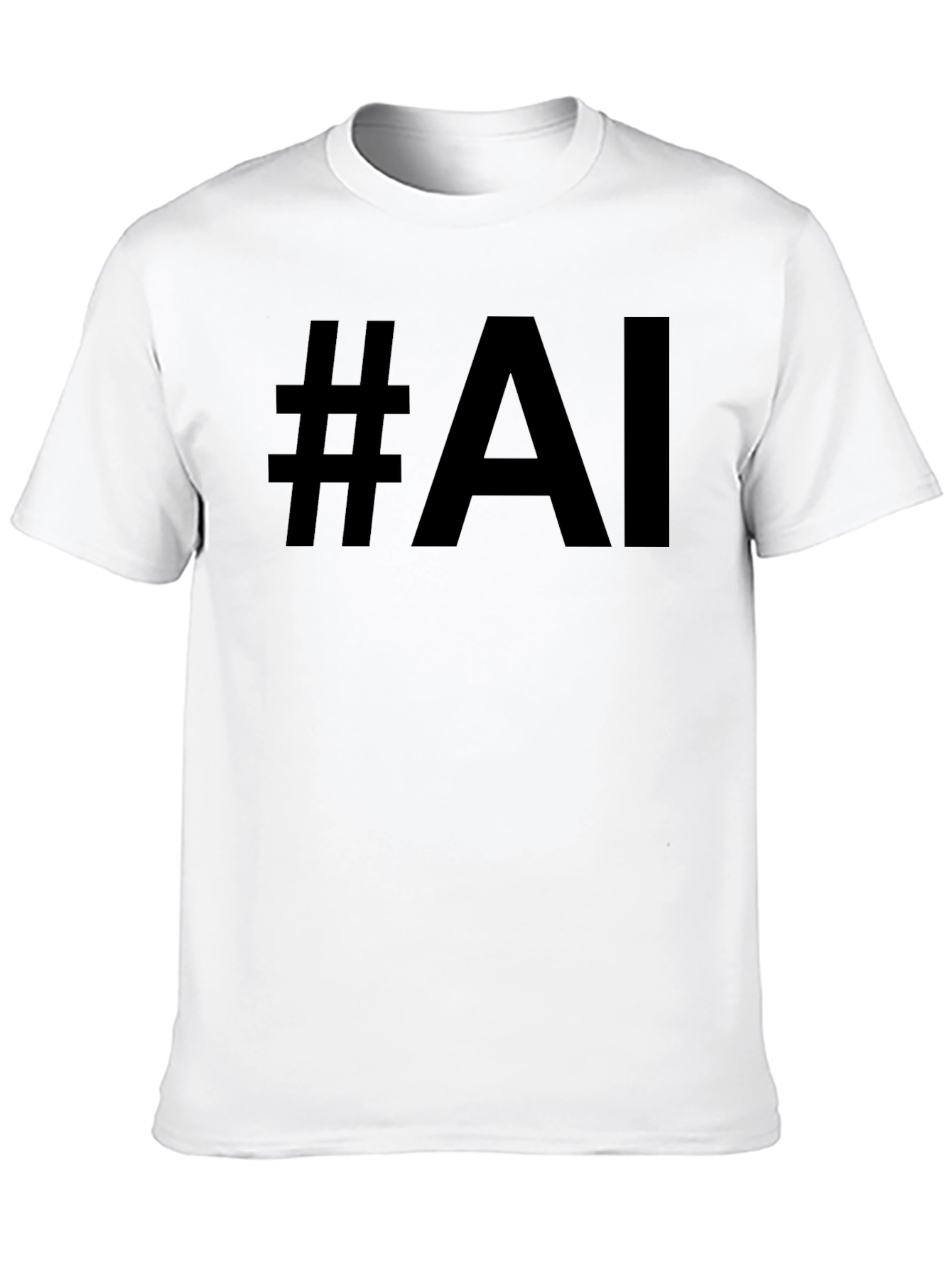 #AI Graphic Tee - Modern Black T-Shirt