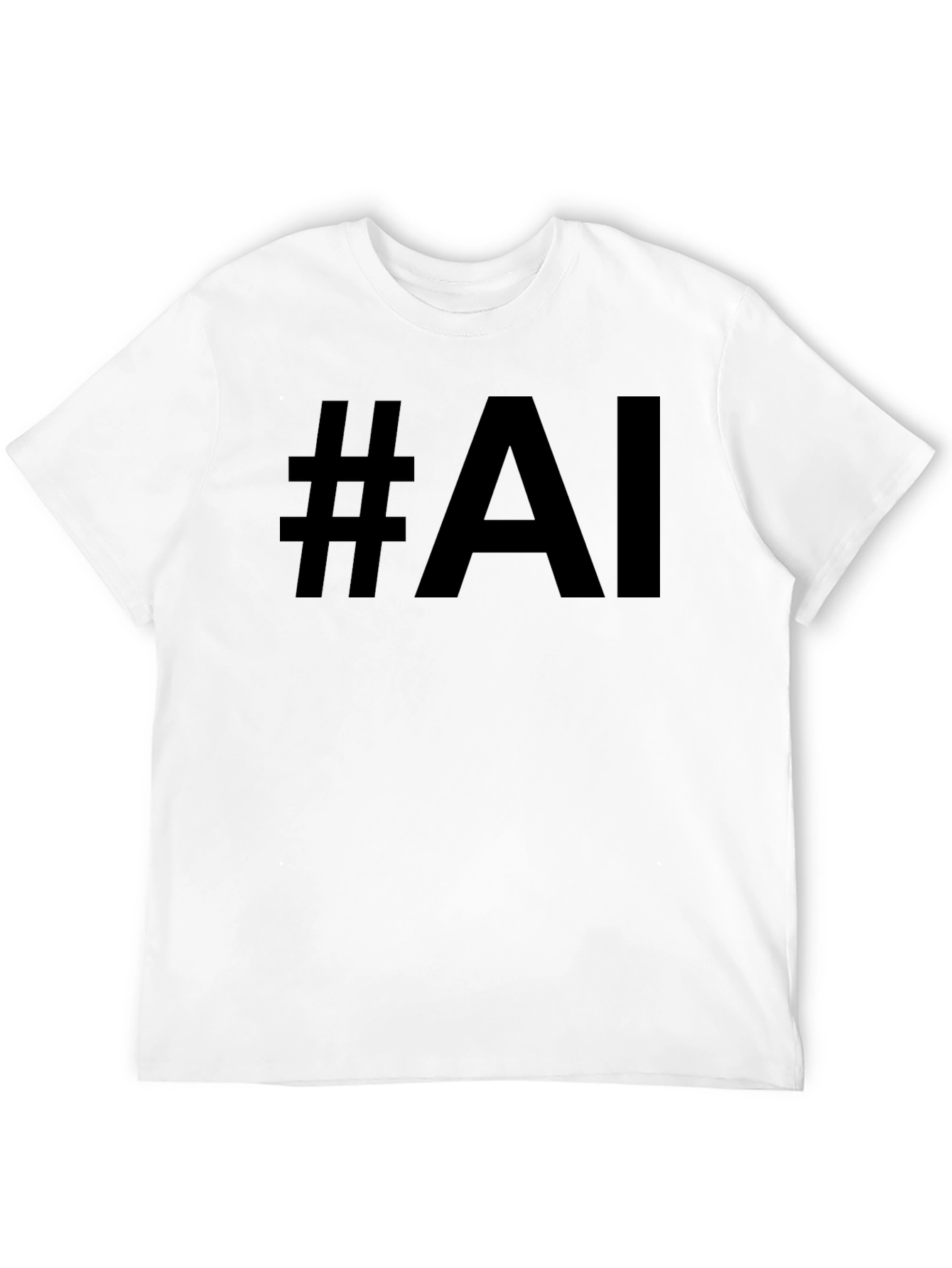 #AI Graphic Tee - Modern Black T-Shirt