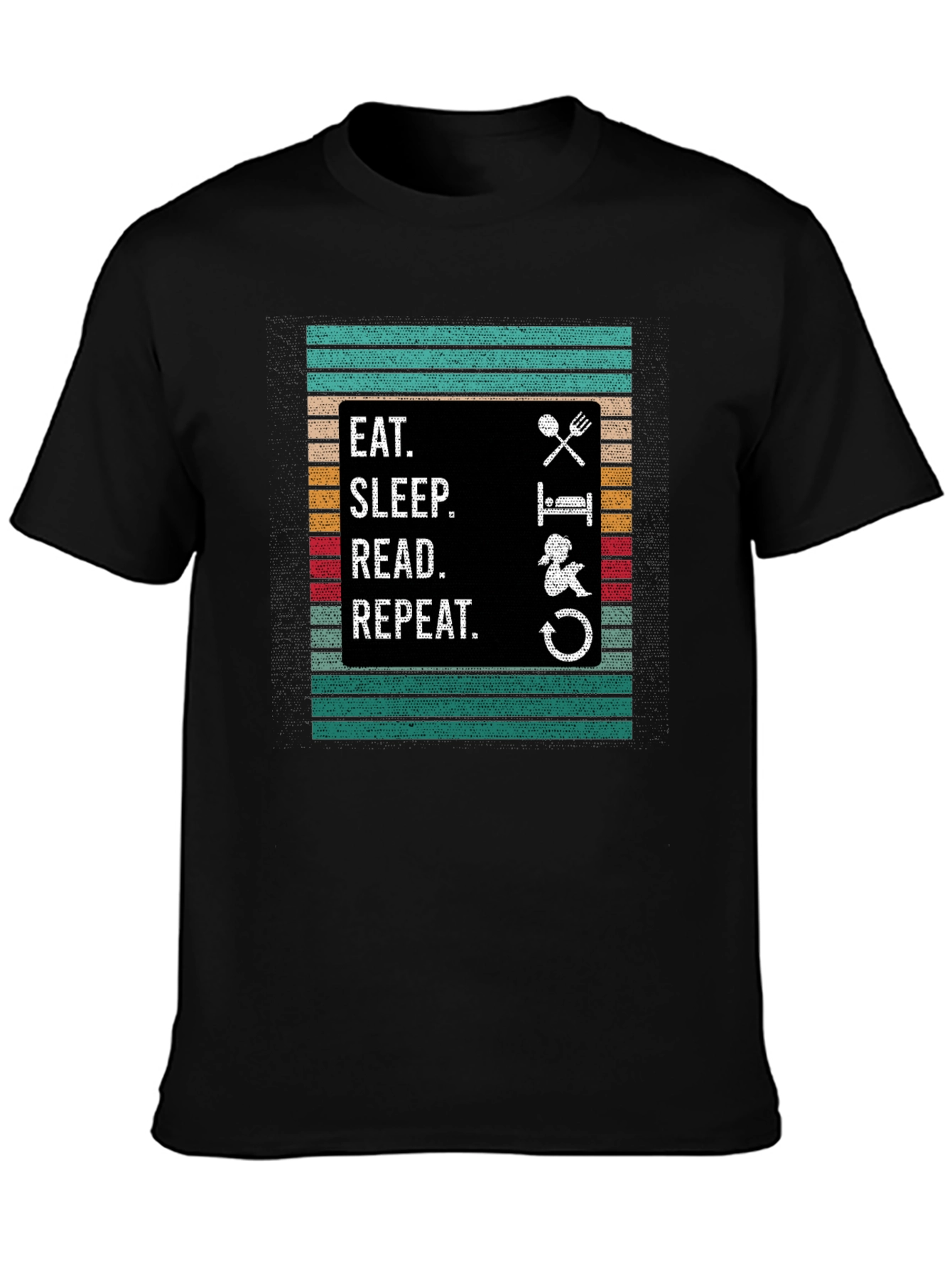 Eat Sleep Read Repeat Graphic Tee