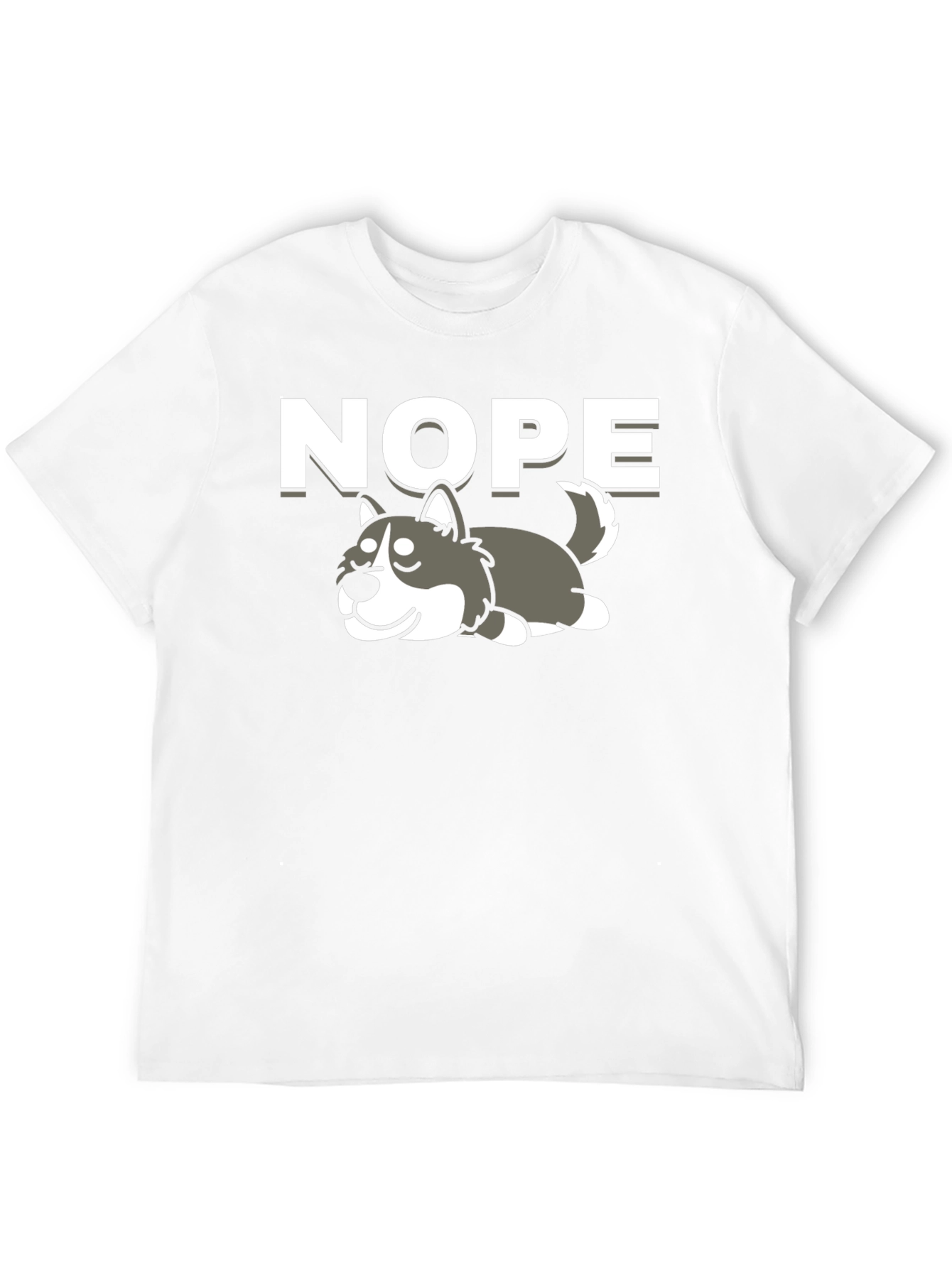 Nope Lazy Husky Graphic Tee