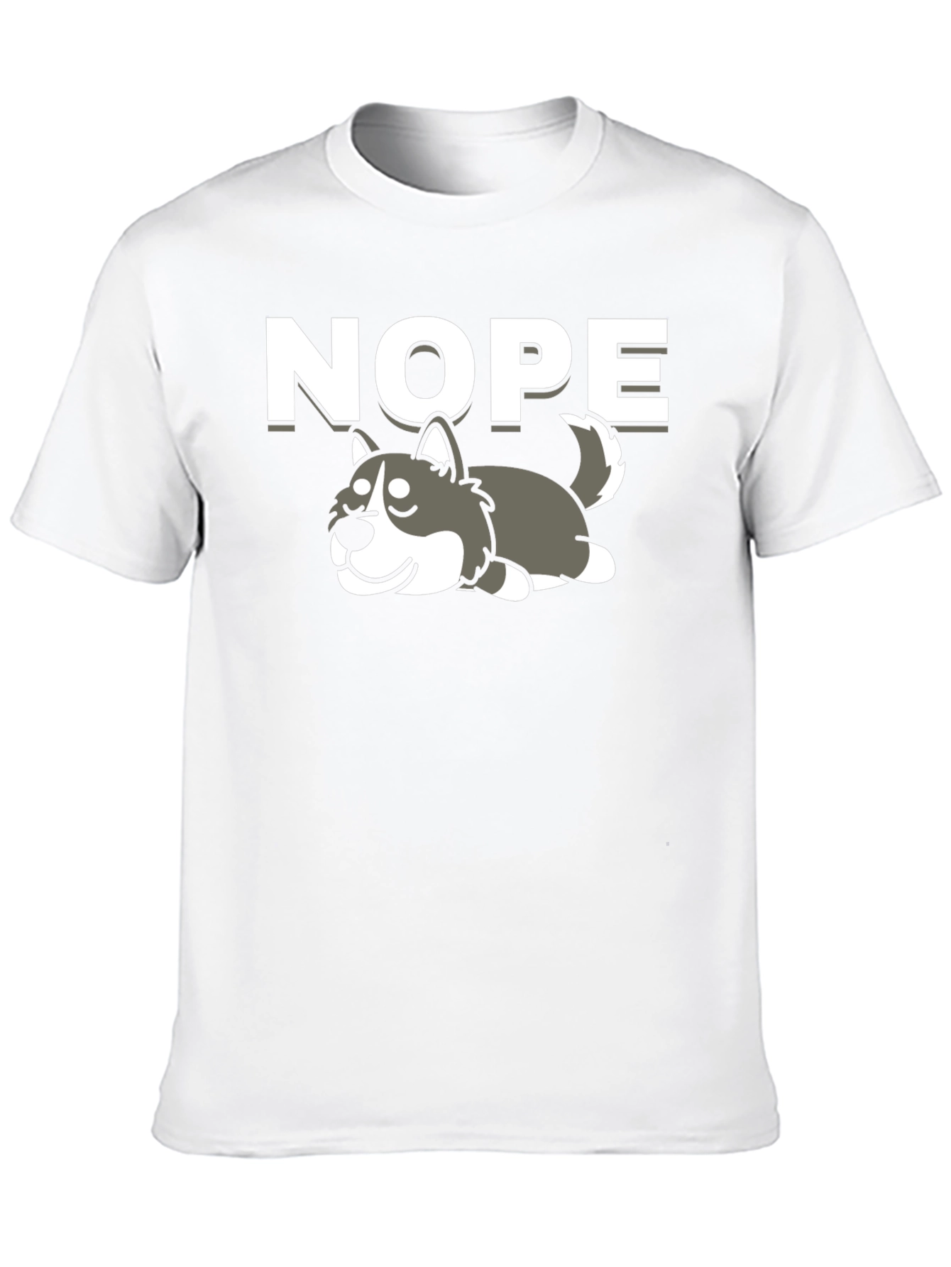 Nope Lazy Husky Graphic Tee