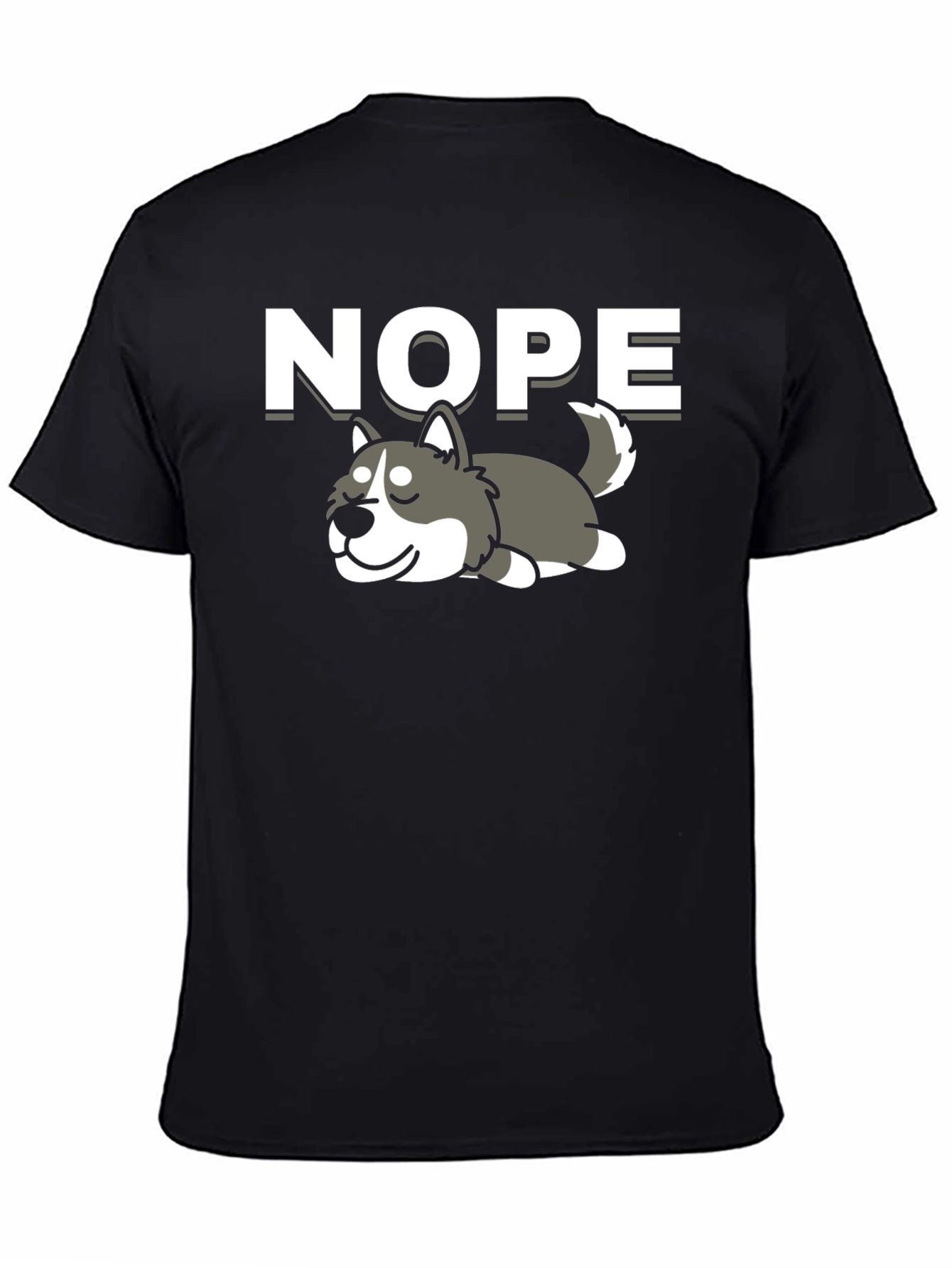 Nope Lazy Husky Graphic Tee