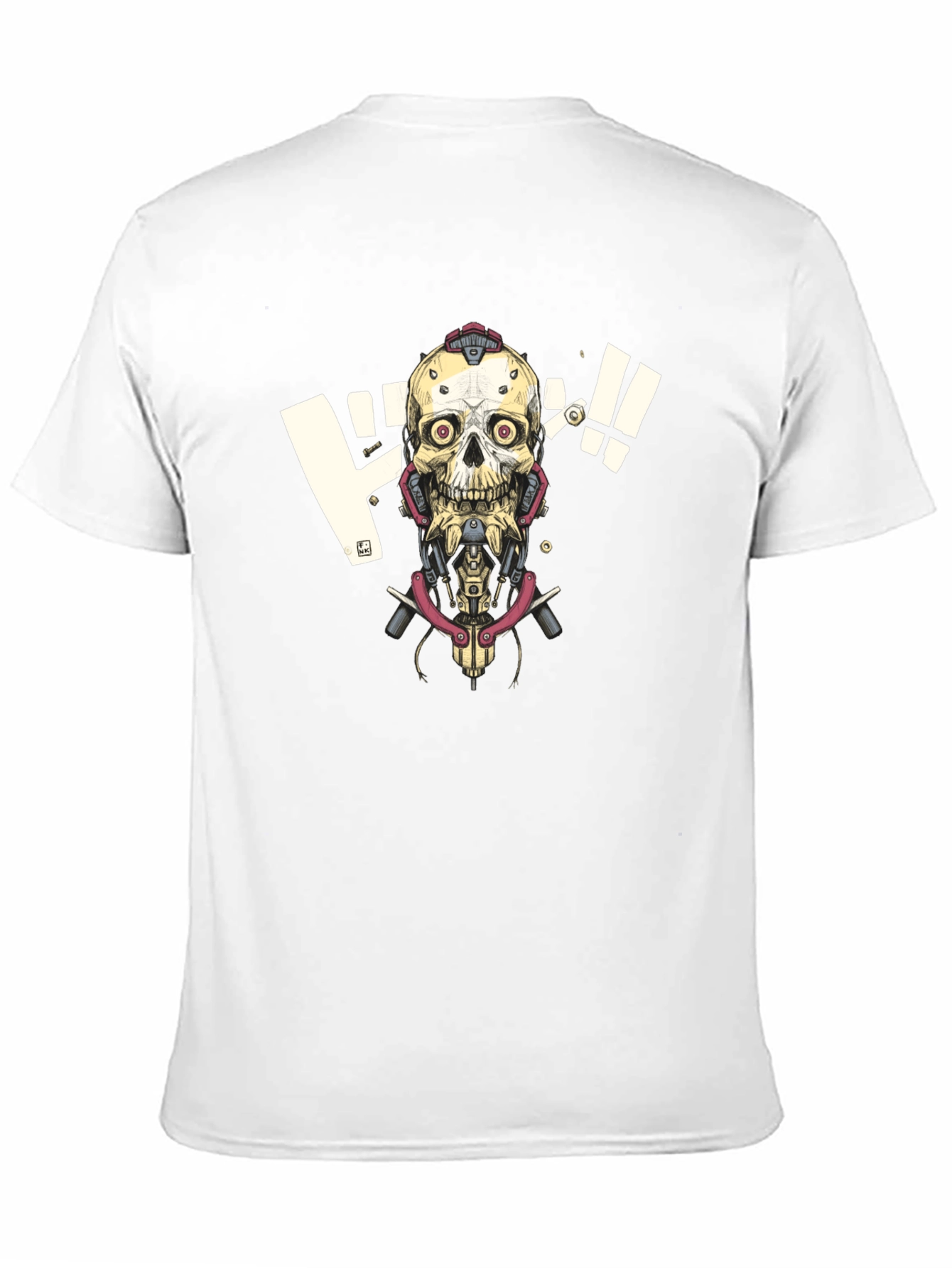 Cyberpunk Skull Graphic Tee - Edgy Streetwear Style