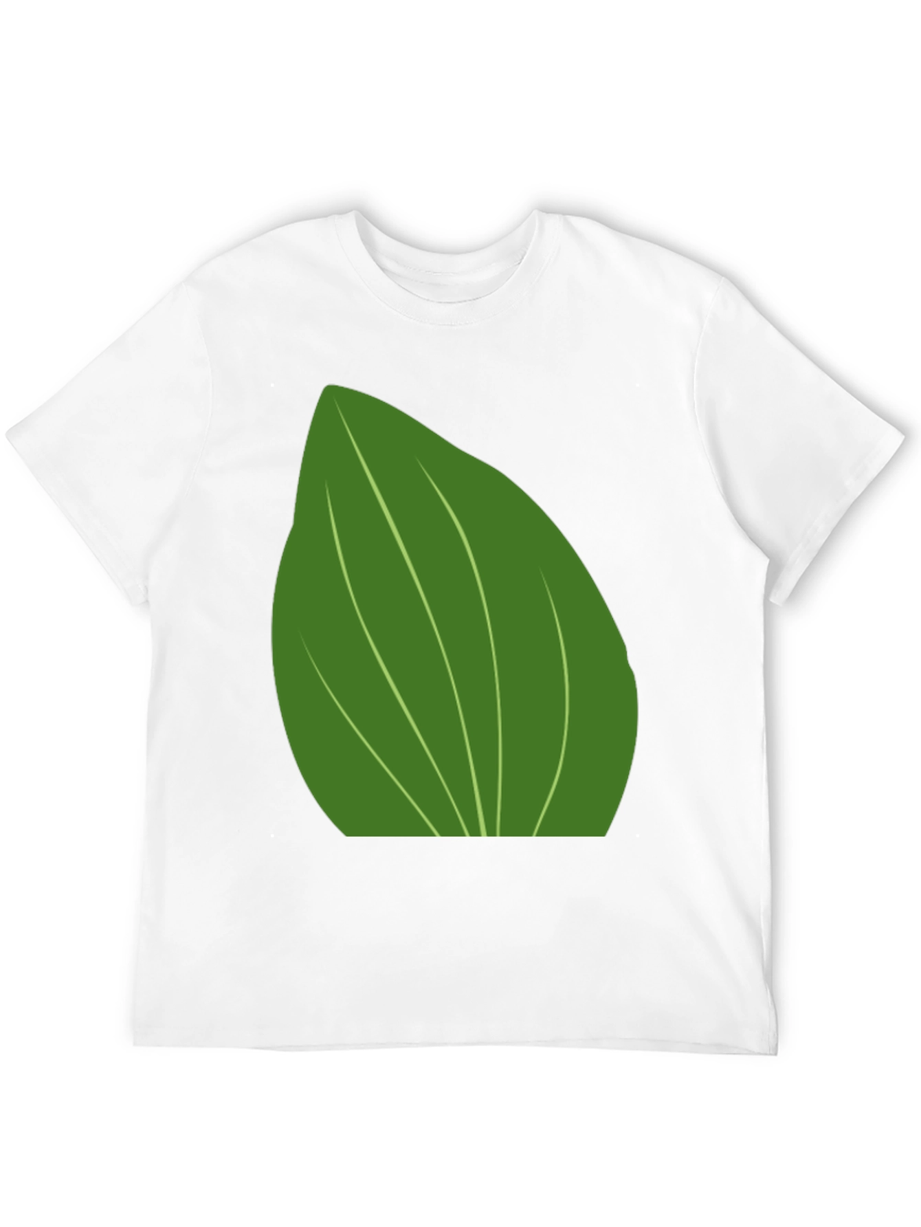 Leaf Graphic Print Black T-Shirt