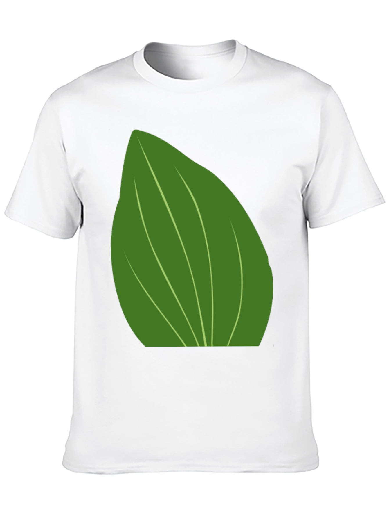 Leaf Graphic Print Black T-Shirt