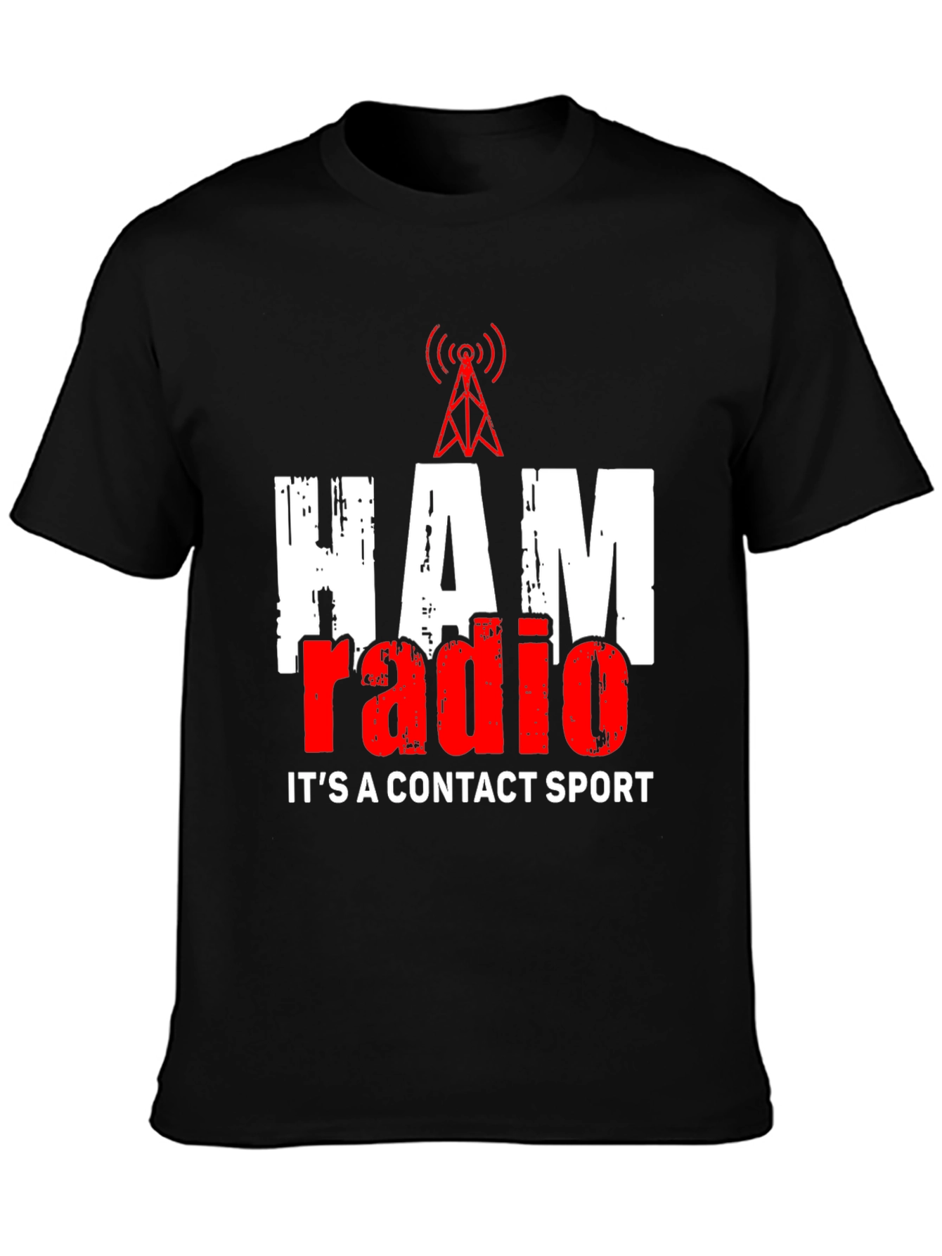 HAM Radio Contact Sport Black T-Shirt