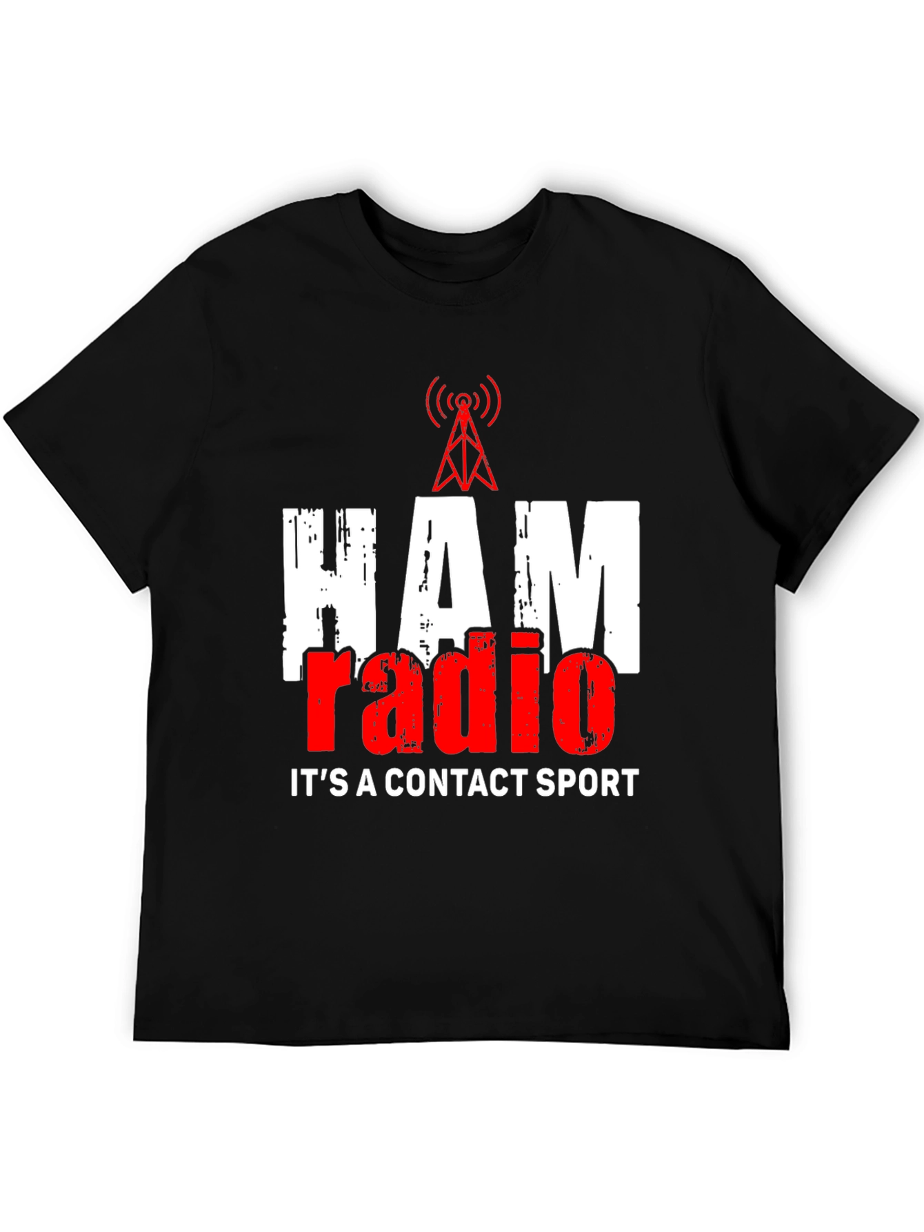 HAM Radio Contact Sport Black T-Shirt
