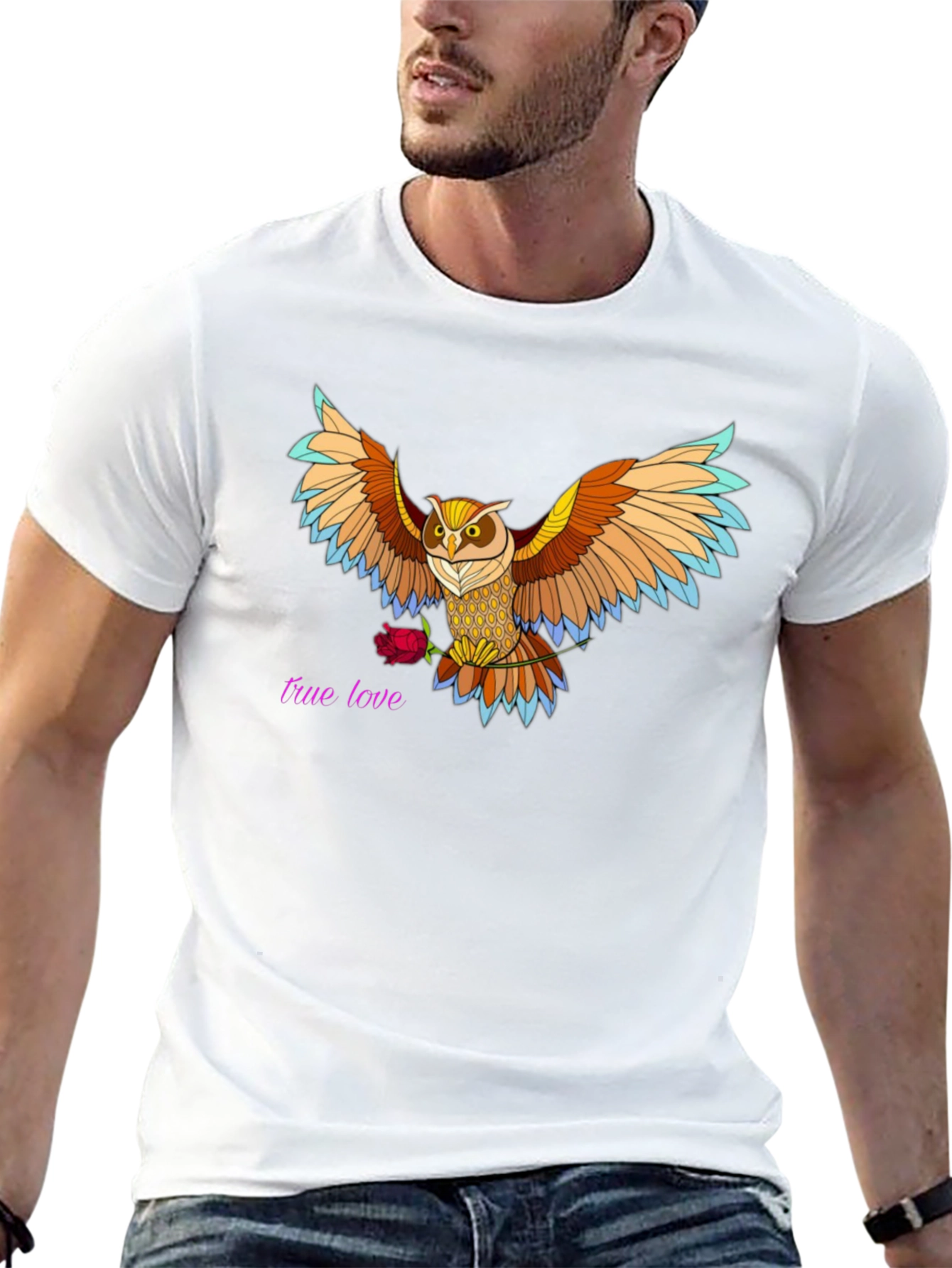 Owl & Rose Graphic Tee - True Love Design