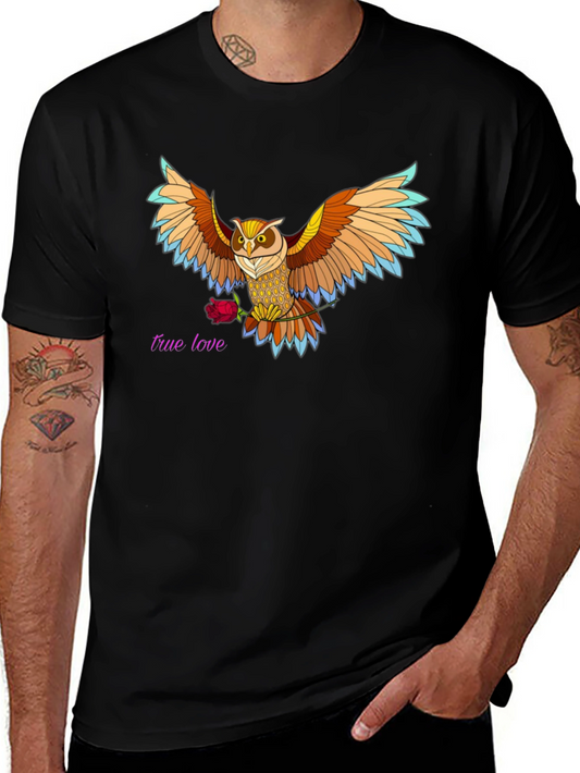 Owl & Rose Graphic Tee - True Love Design