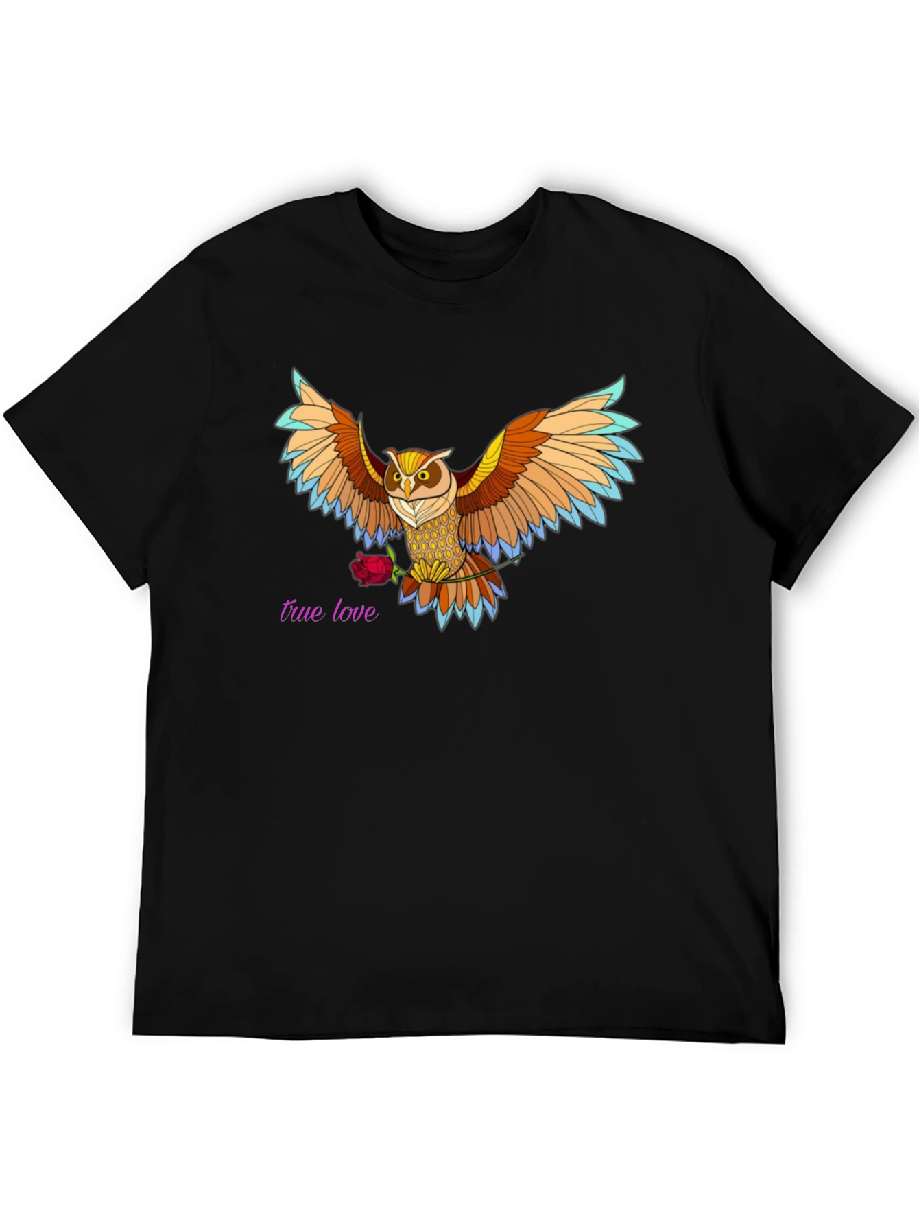 Owl & Rose Graphic Tee - True Love Design