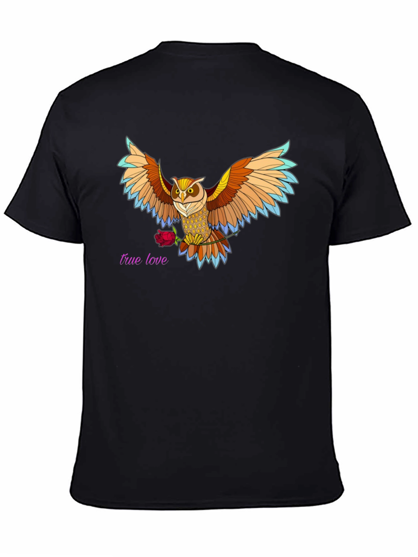 Owl & Rose Graphic Tee - True Love Design
