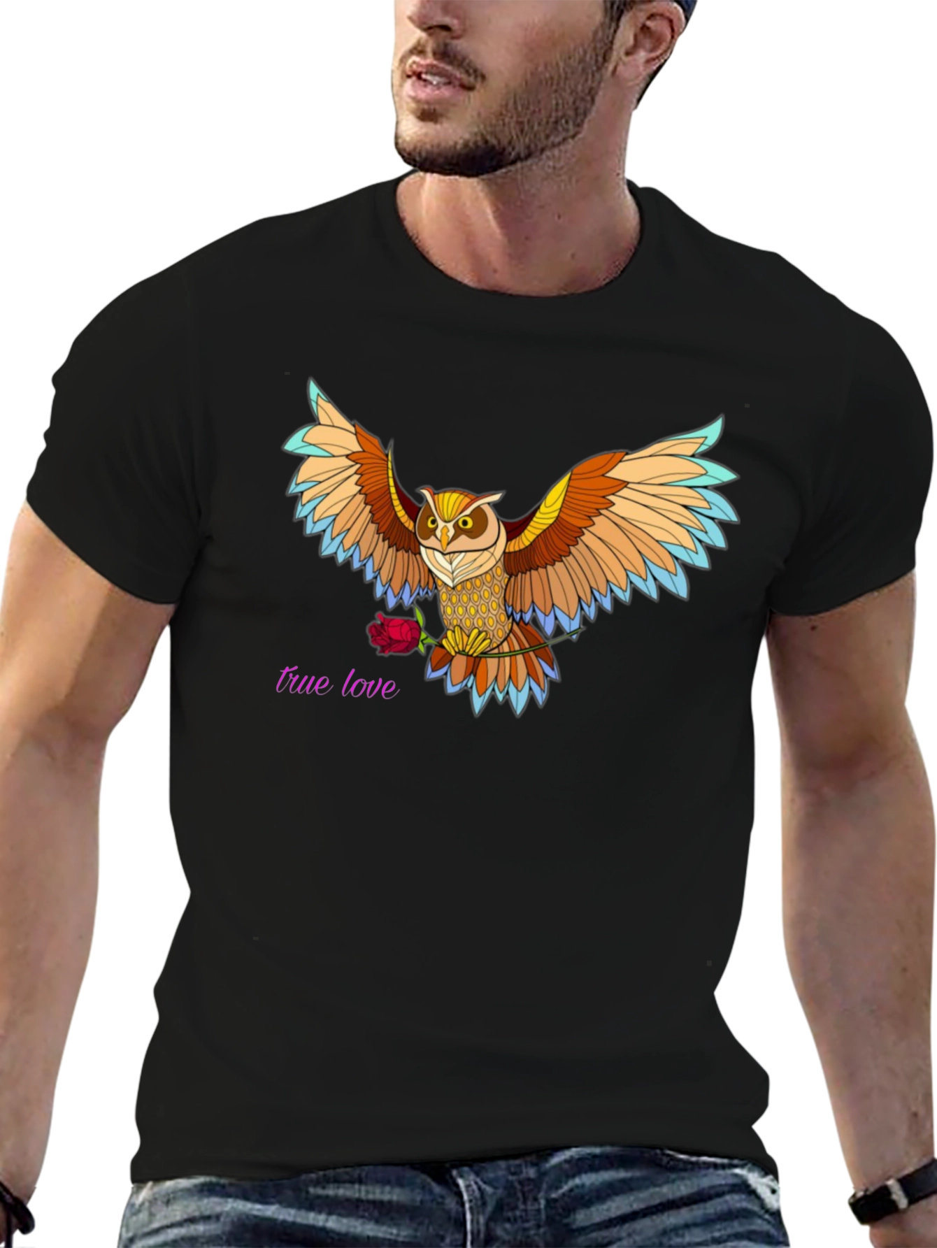 Owl & Rose Graphic Tee - True Love Design