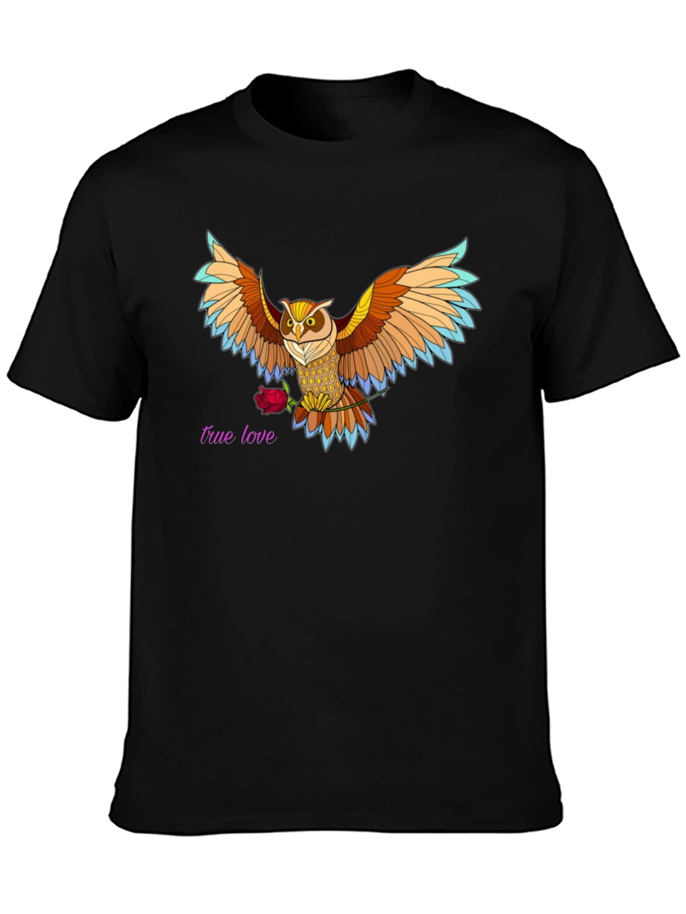 Owl & Rose Graphic Tee - True Love Design