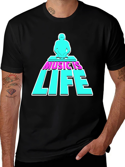 Music is Life DJ Graphic Tee