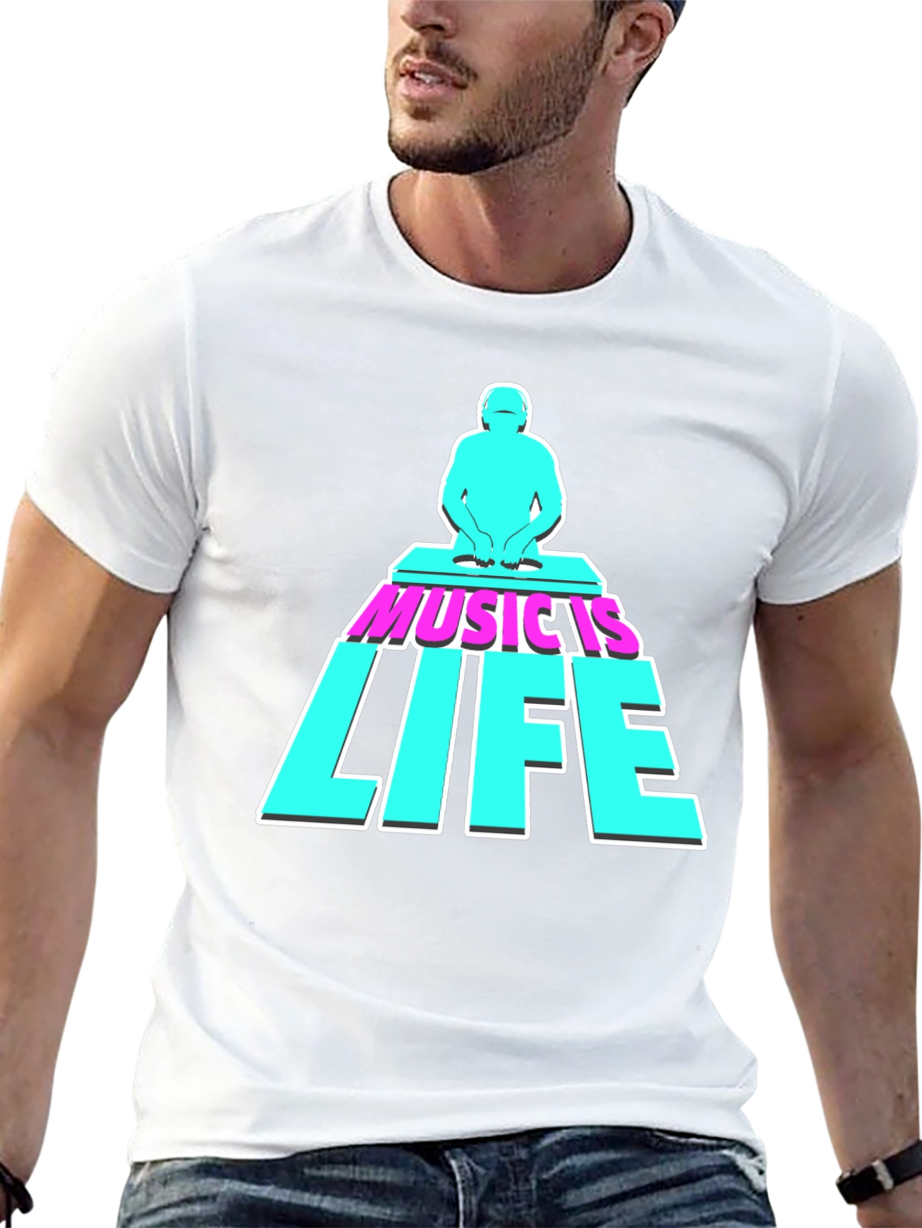 Music is Life DJ Graphic Tee