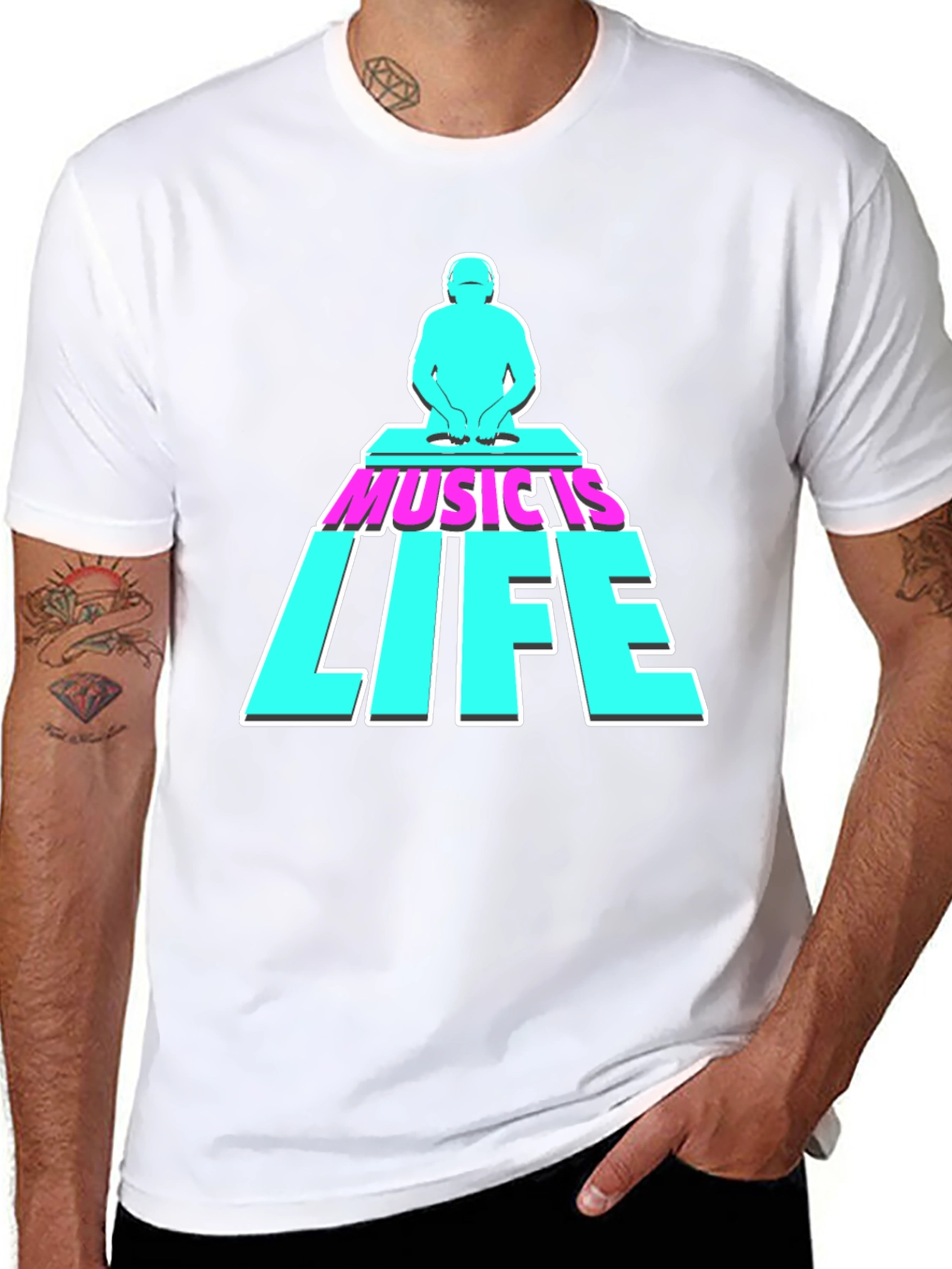 Music is Life DJ Graphic Tee