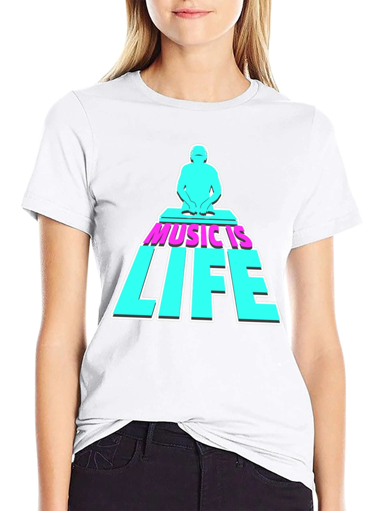 Music is Life DJ Graphic Tee