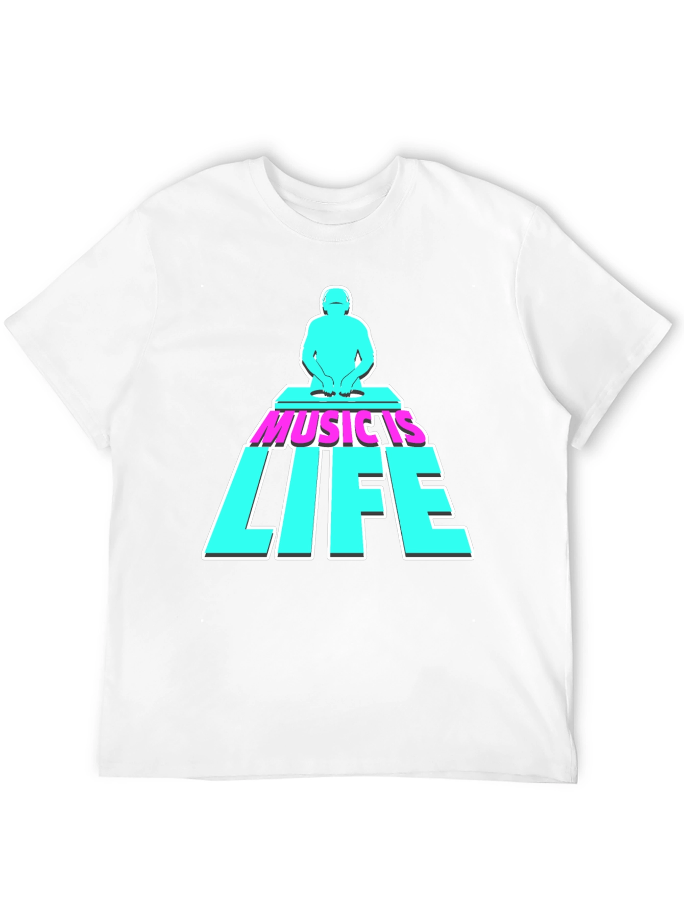 Music is Life DJ Graphic Tee