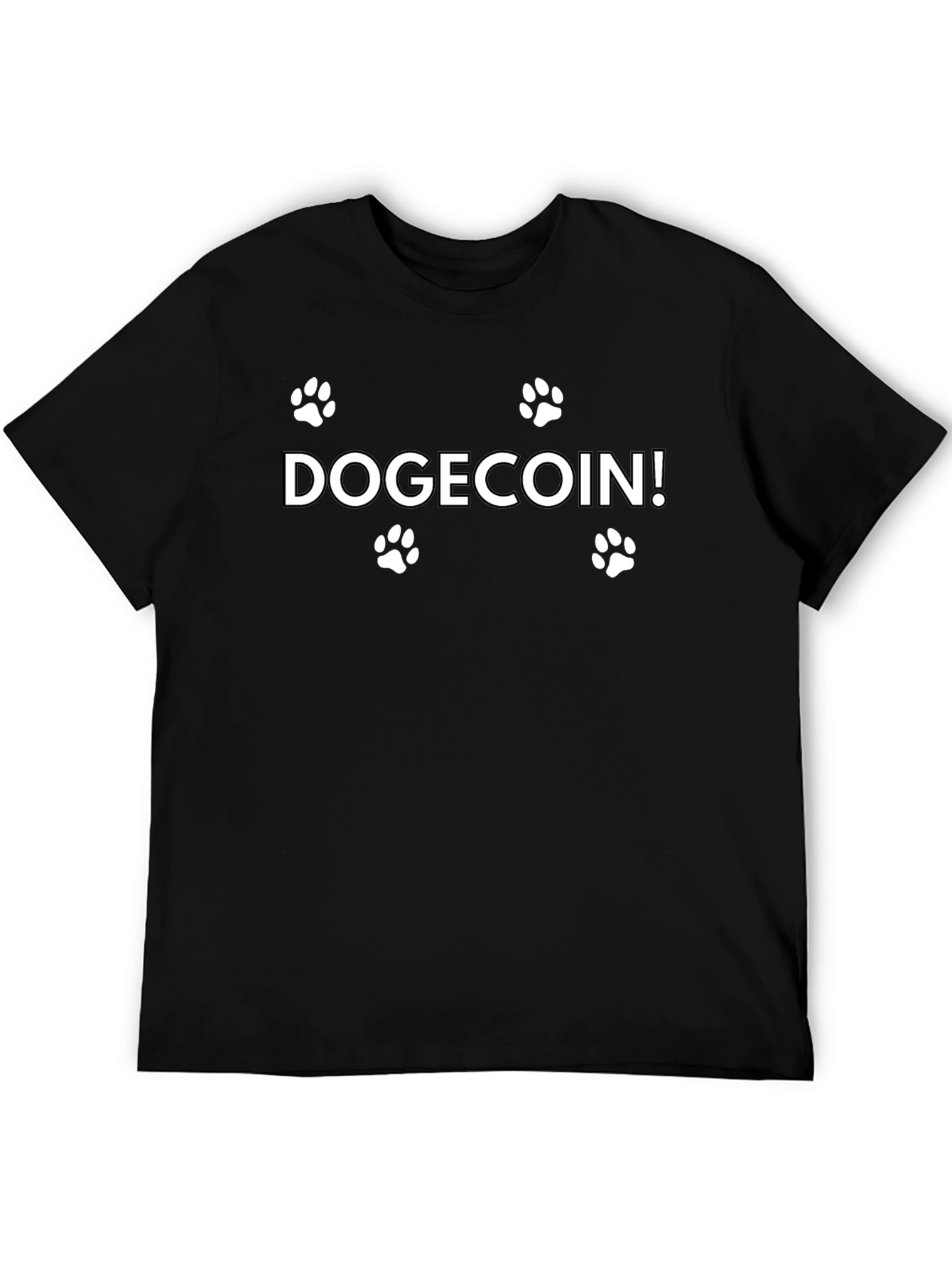 Dogecoin Paw Print T-Shirt - Crypto Fan Tee