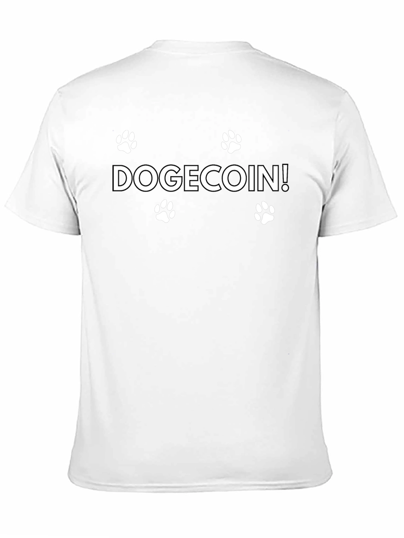 Dogecoin Paw Print T-Shirt - Crypto Fan Tee