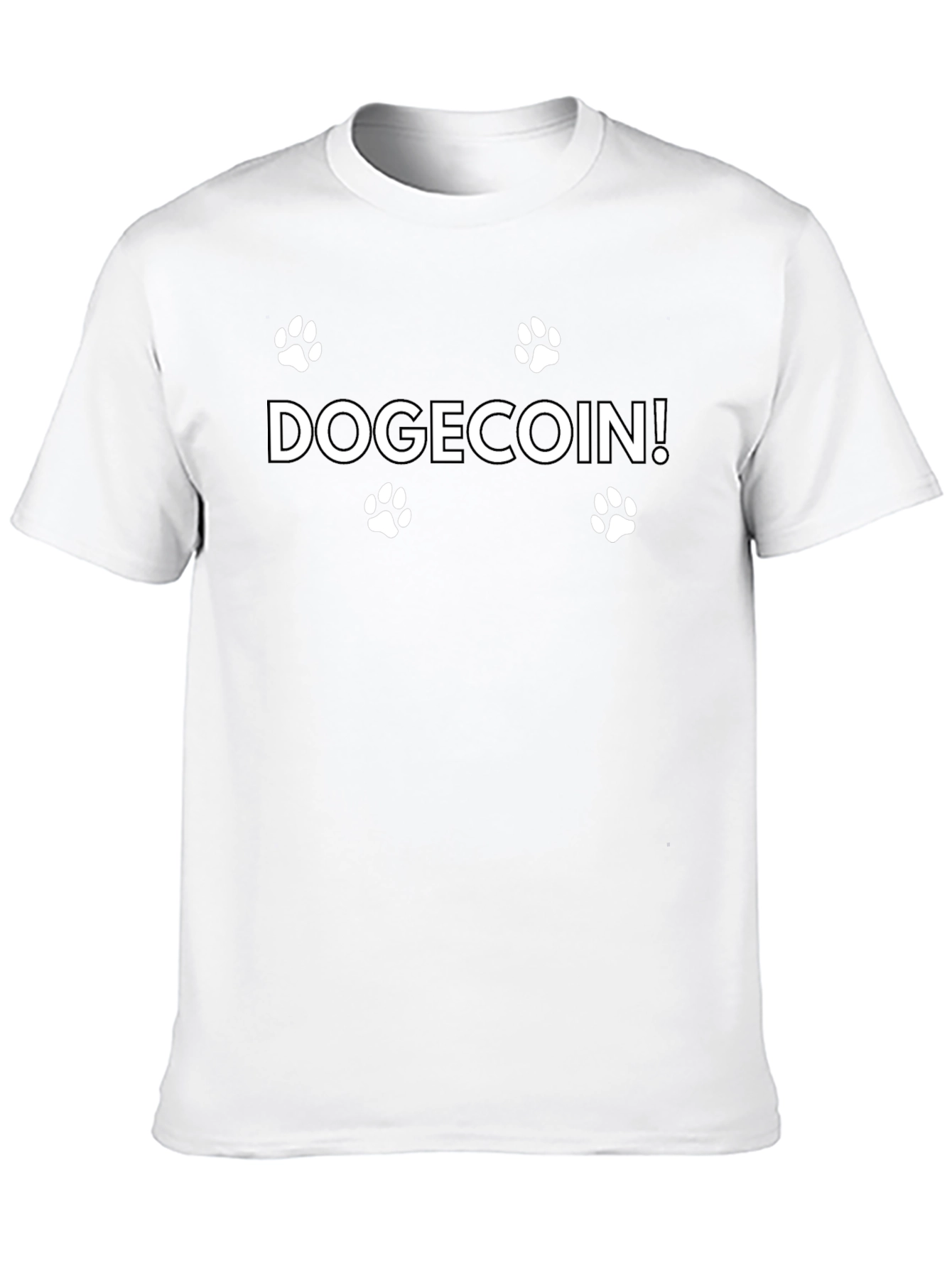 Dogecoin Paw Print T-Shirt - Crypto Fan Tee