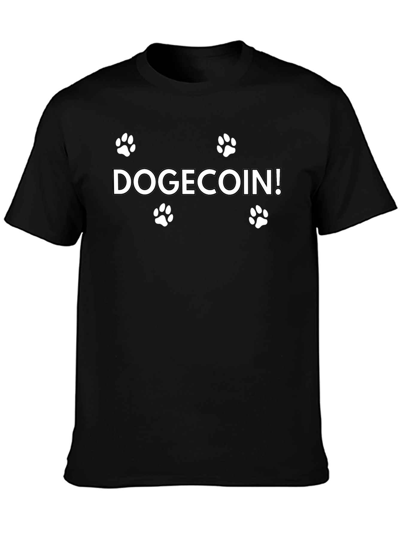 Dogecoin Paw Print T-Shirt - Crypto Fan Tee