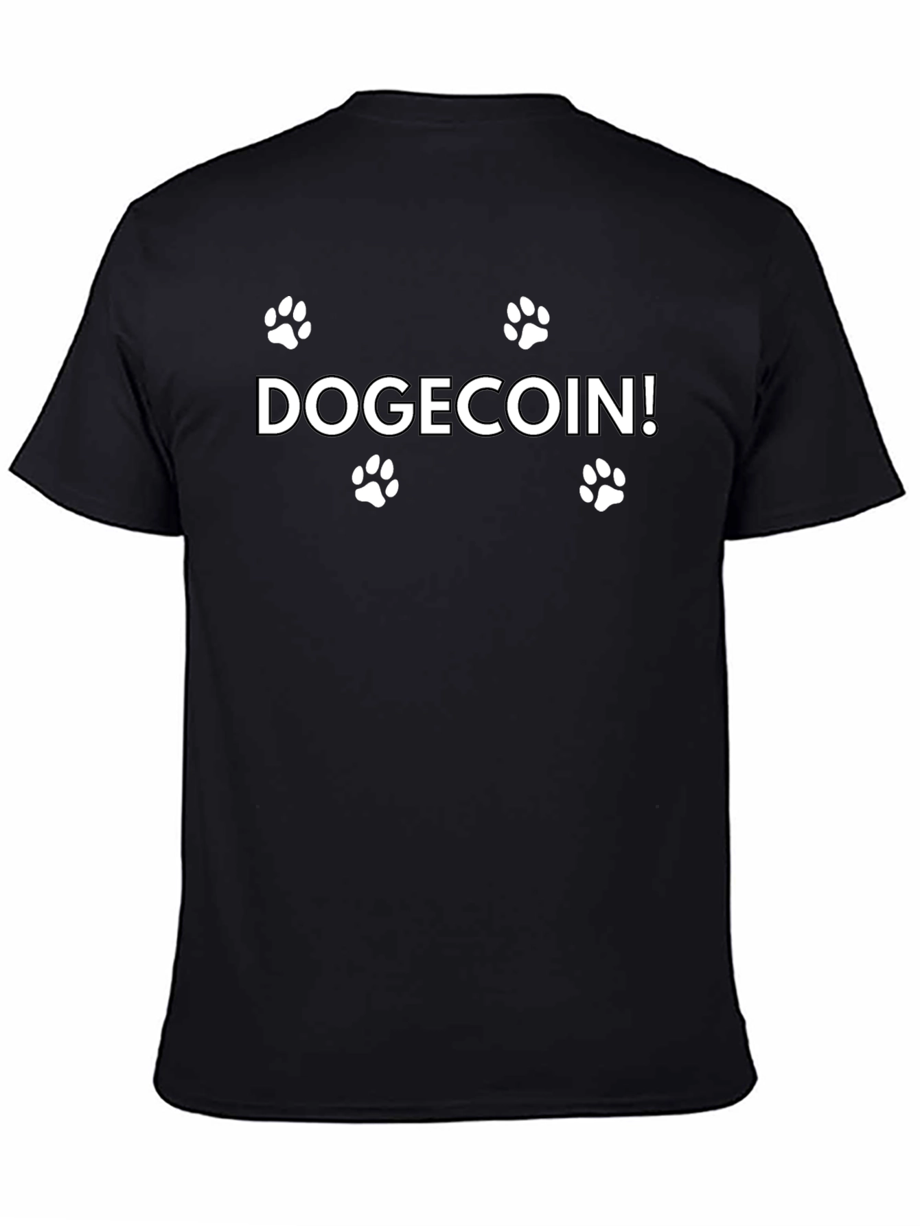 Dogecoin Paw Print T-Shirt - Crypto Fan Tee