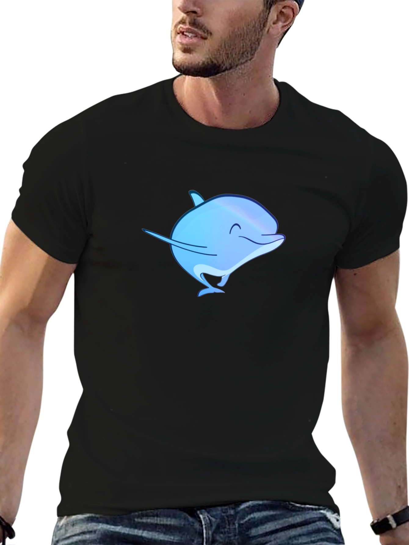 Blue Dolphin Graphic T-Shirt - Casual Comfort