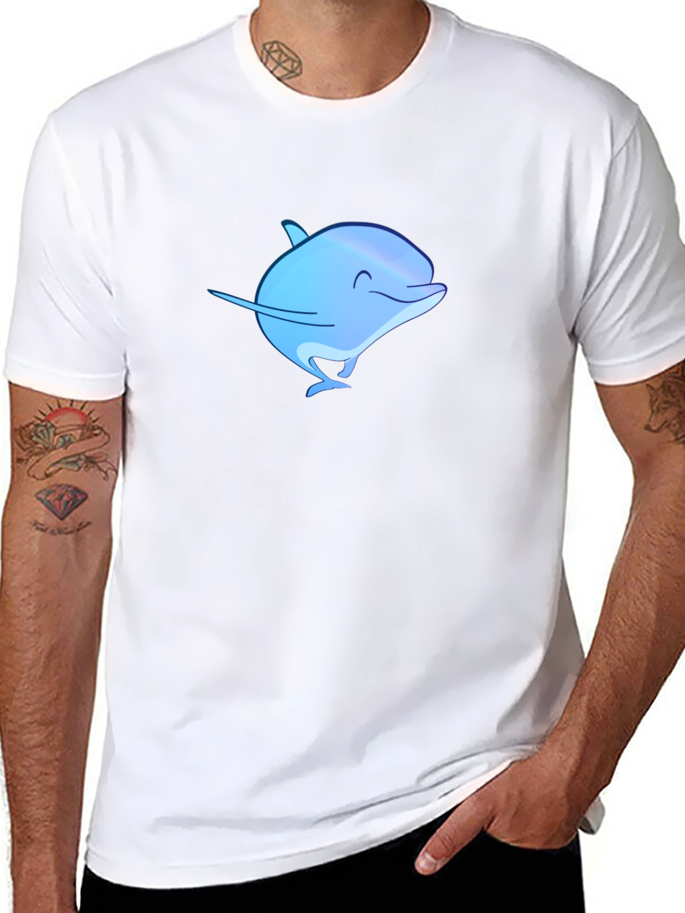 Blue Dolphin Graphic T-Shirt - Casual Comfort