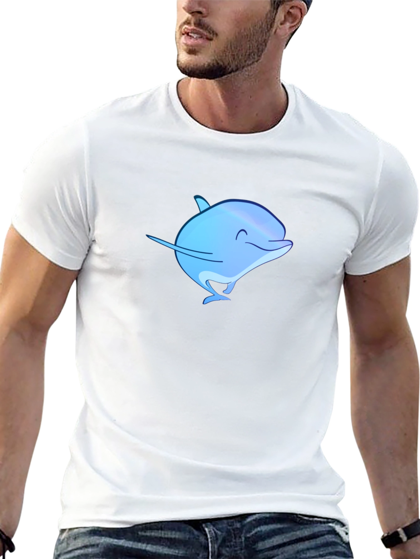 Blue Dolphin Graphic T-Shirt - Casual Comfort