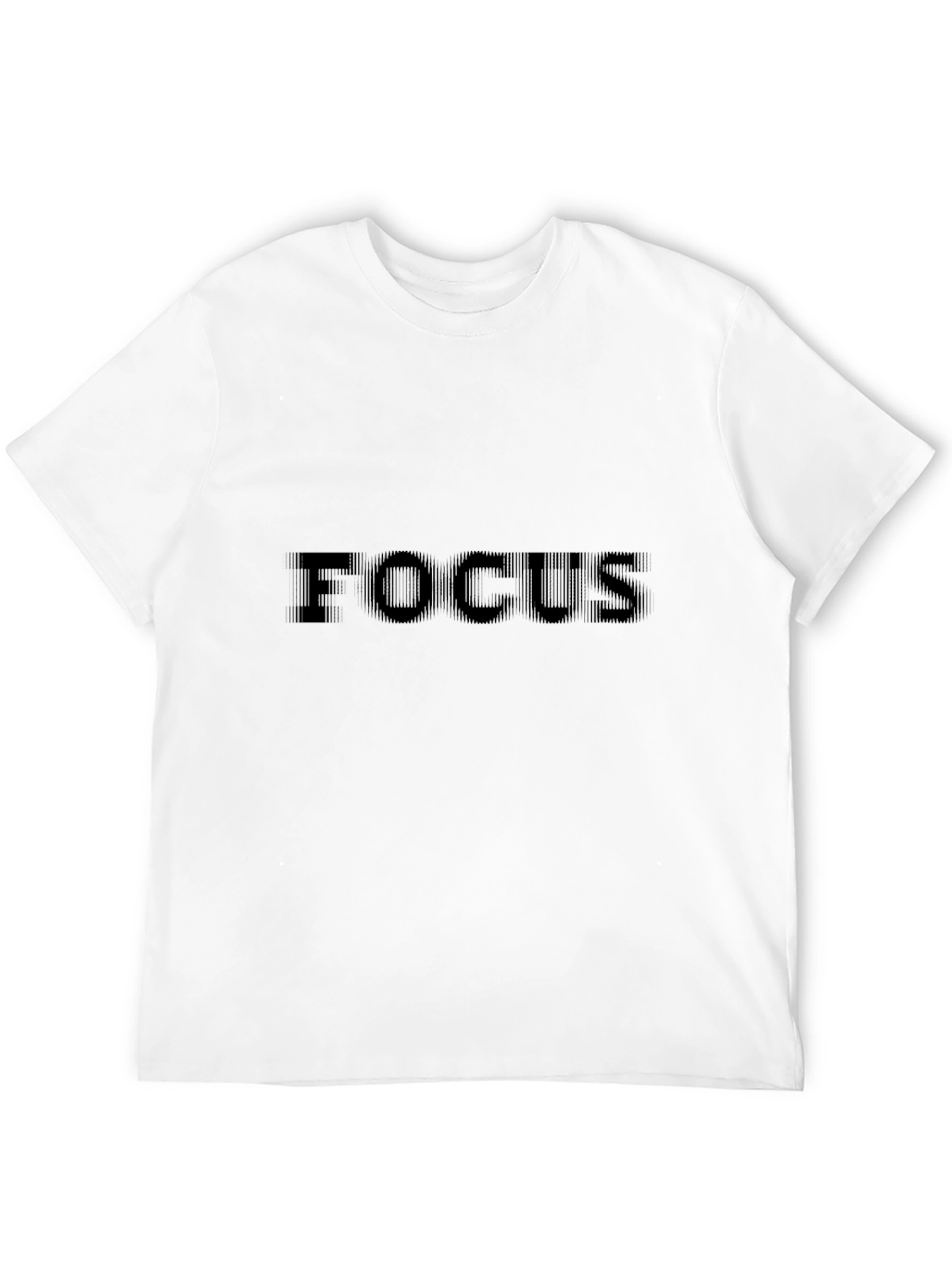 Mens Focus Graphic Print Black T-Shirt