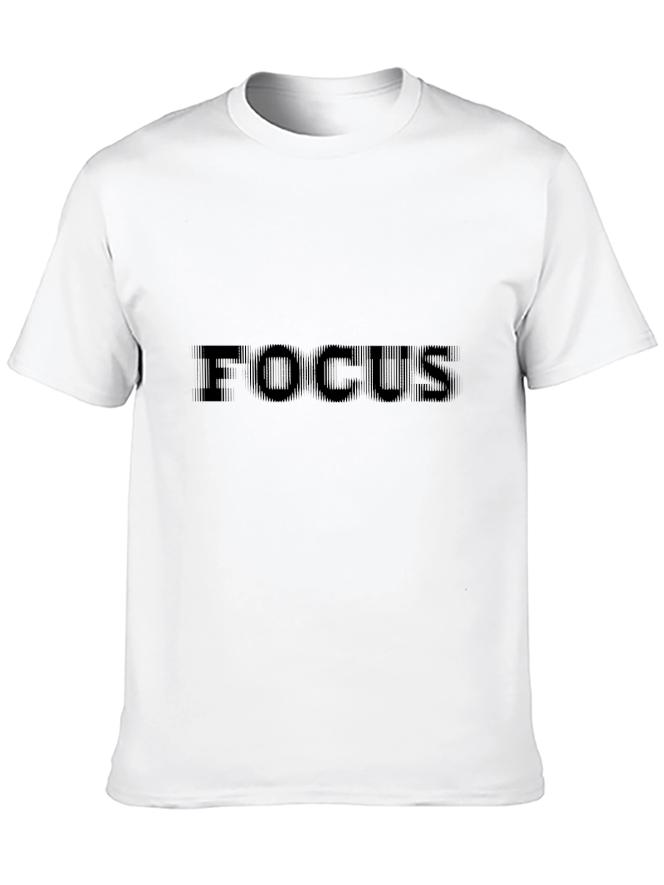 Mens Focus Graphic Print Black T-Shirt