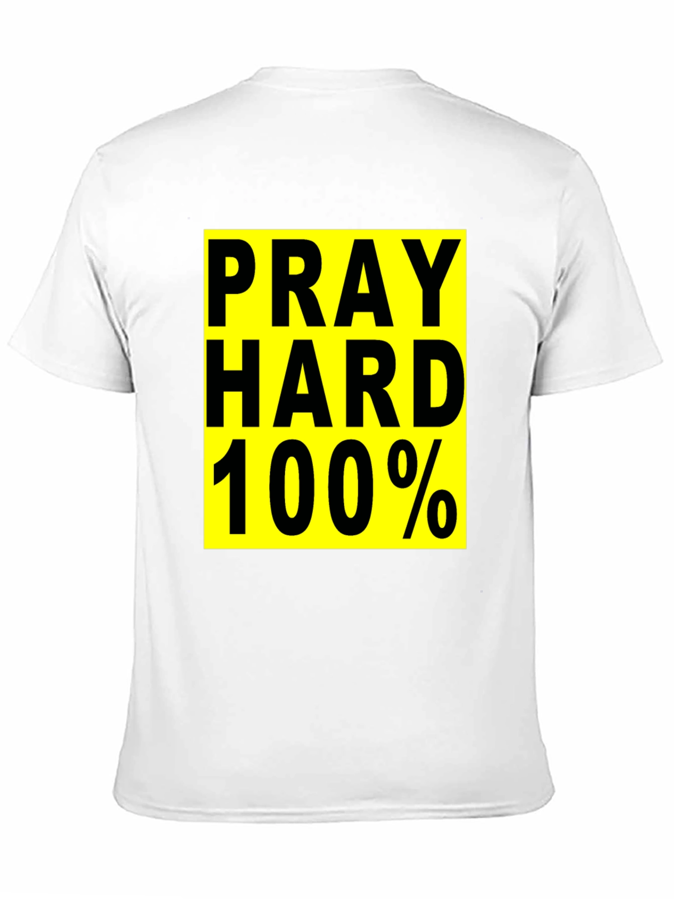 Pray Hard 100% Graphic T-Shirt - Black