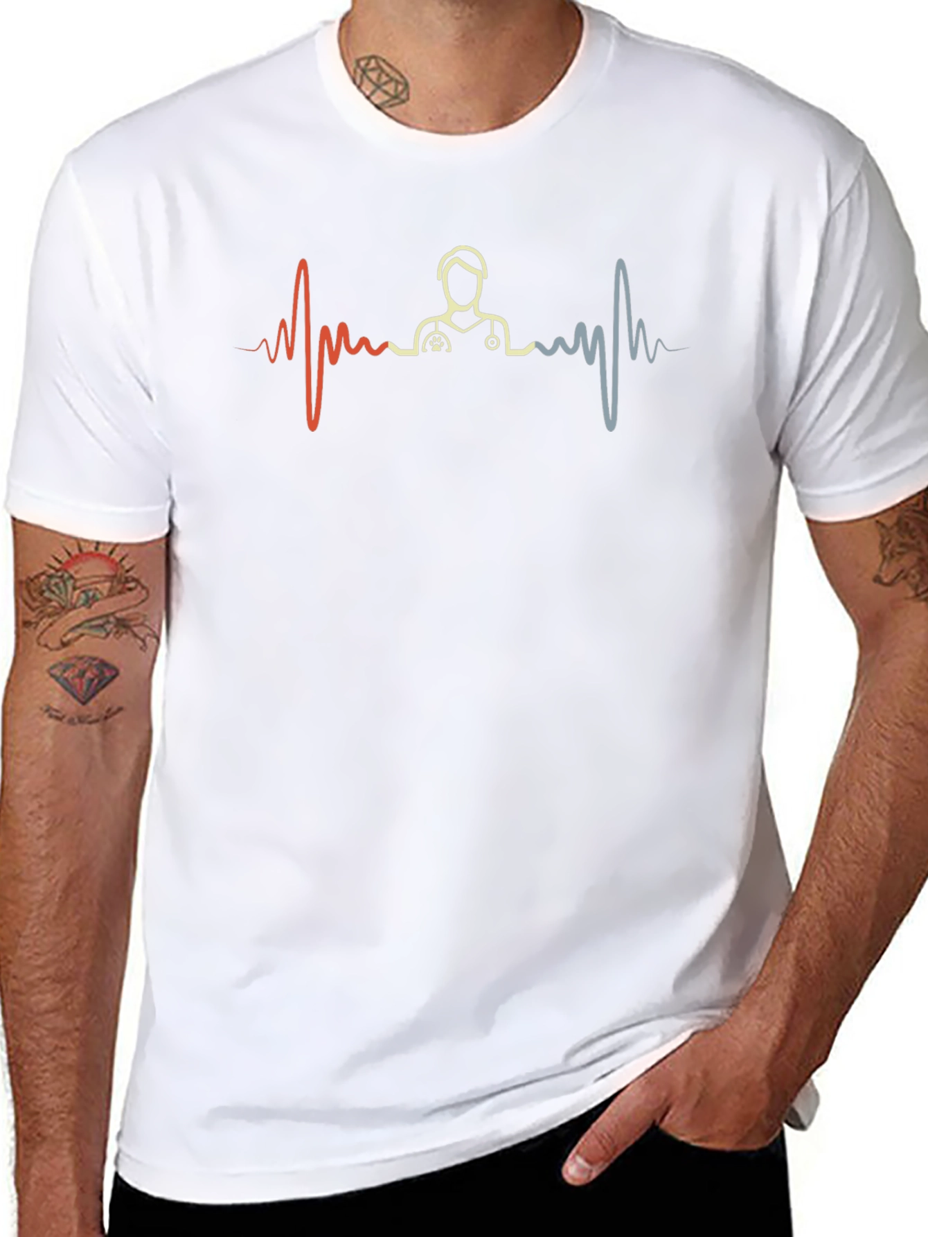 Vet Tech Heartbeat T-Shirt - Animal Lover Tee