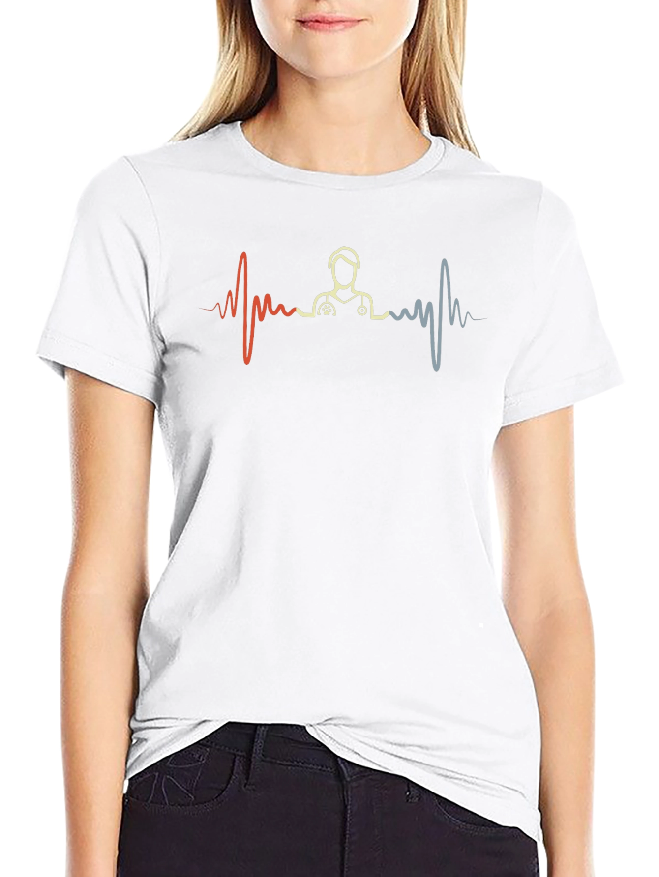 Vet Tech Heartbeat T-Shirt - Animal Lover Tee