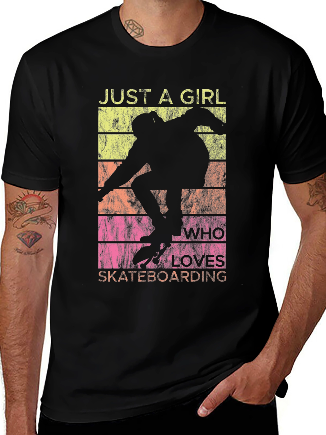 Just A Girl Who Loves Skateboarding T-Shirt
