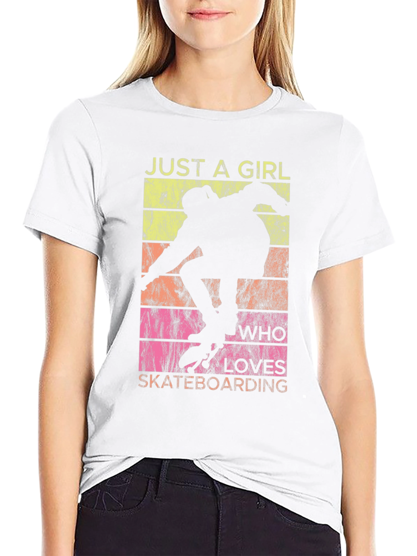 Just A Girl Who Loves Skateboarding T-Shirt