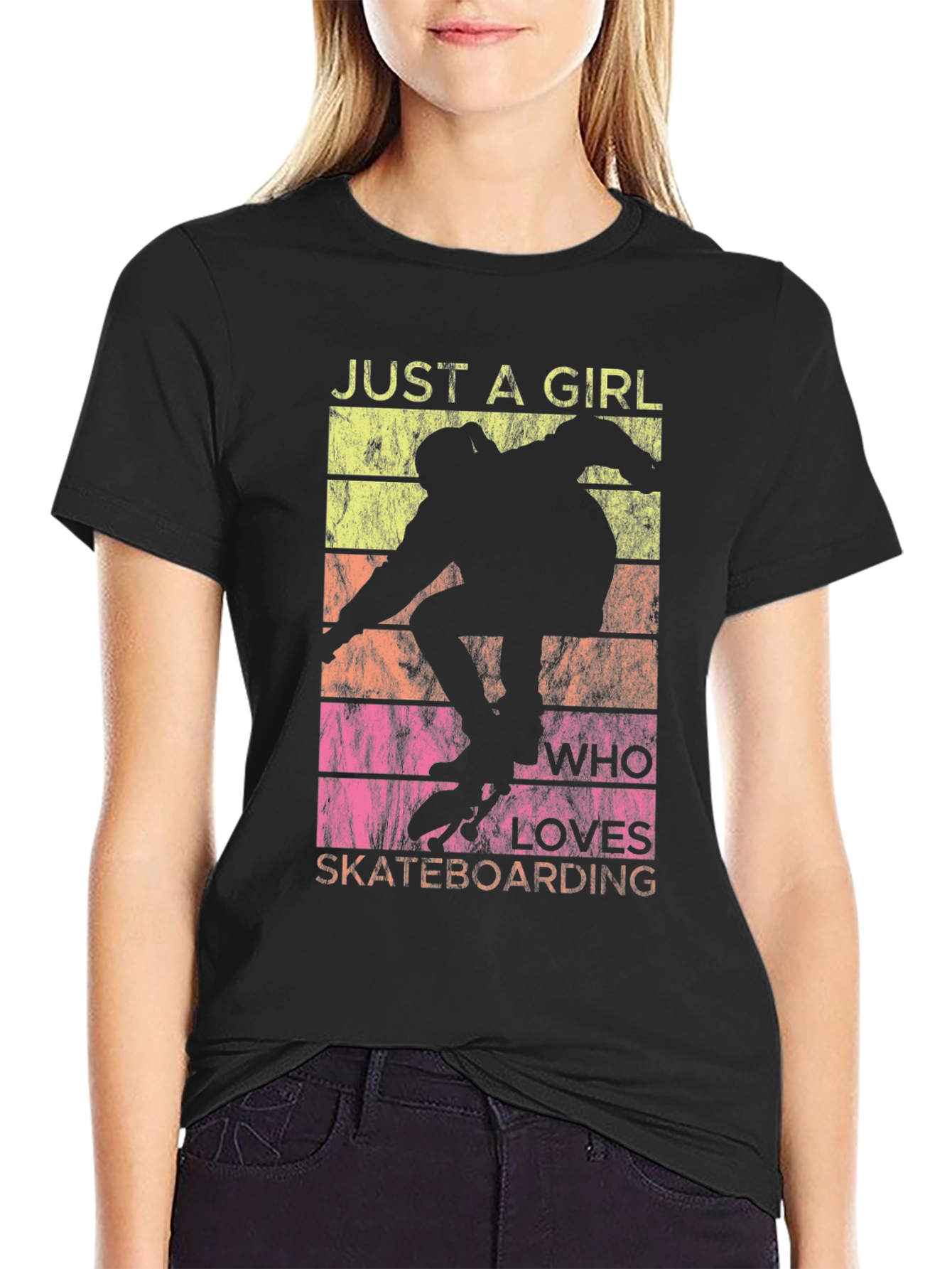 Just A Girl Who Loves Skateboarding T-Shirt