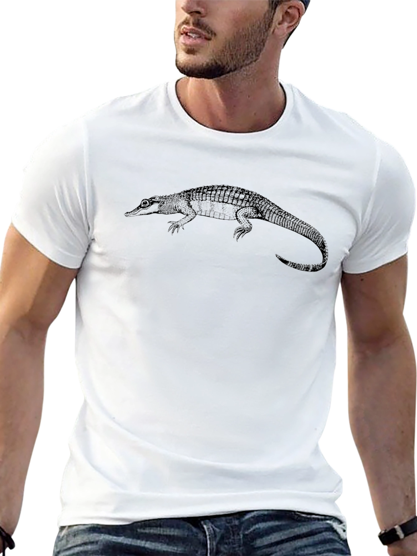 Black Crocodile Graphic Tee