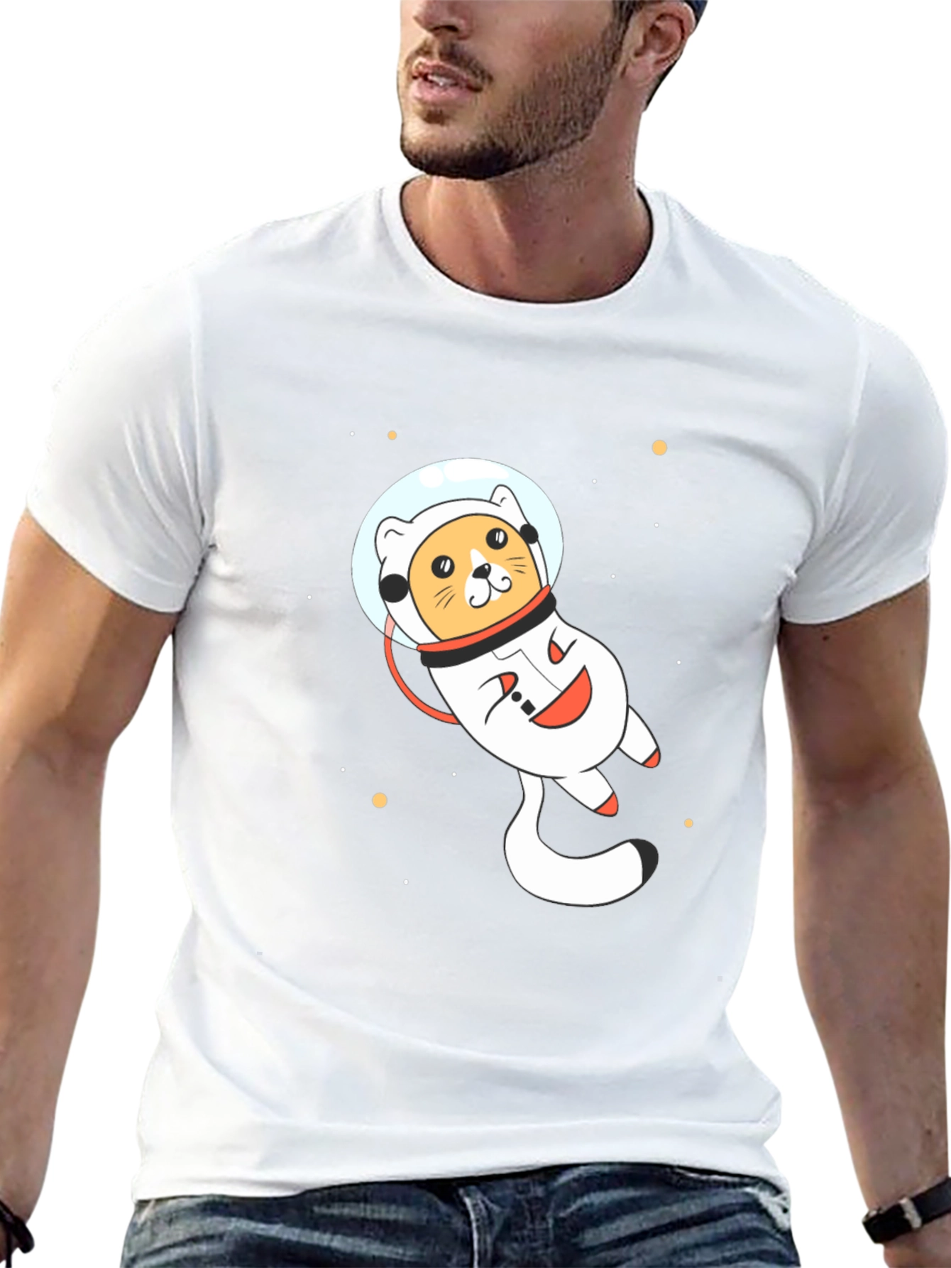 Astronaut Cat T-Shirt - Space Adventure Tee