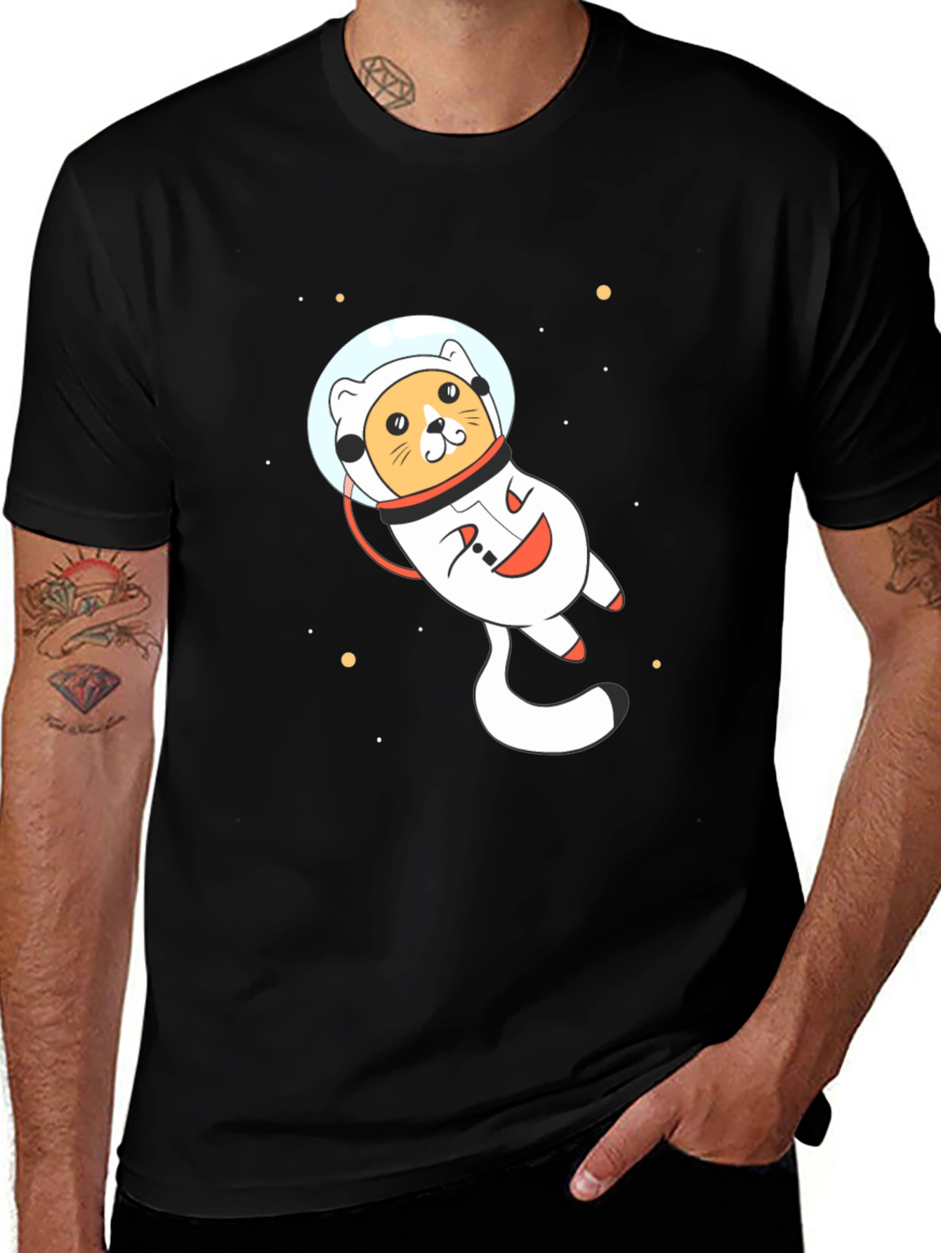 Astronaut Cat T-Shirt - Space Adventure Tee
